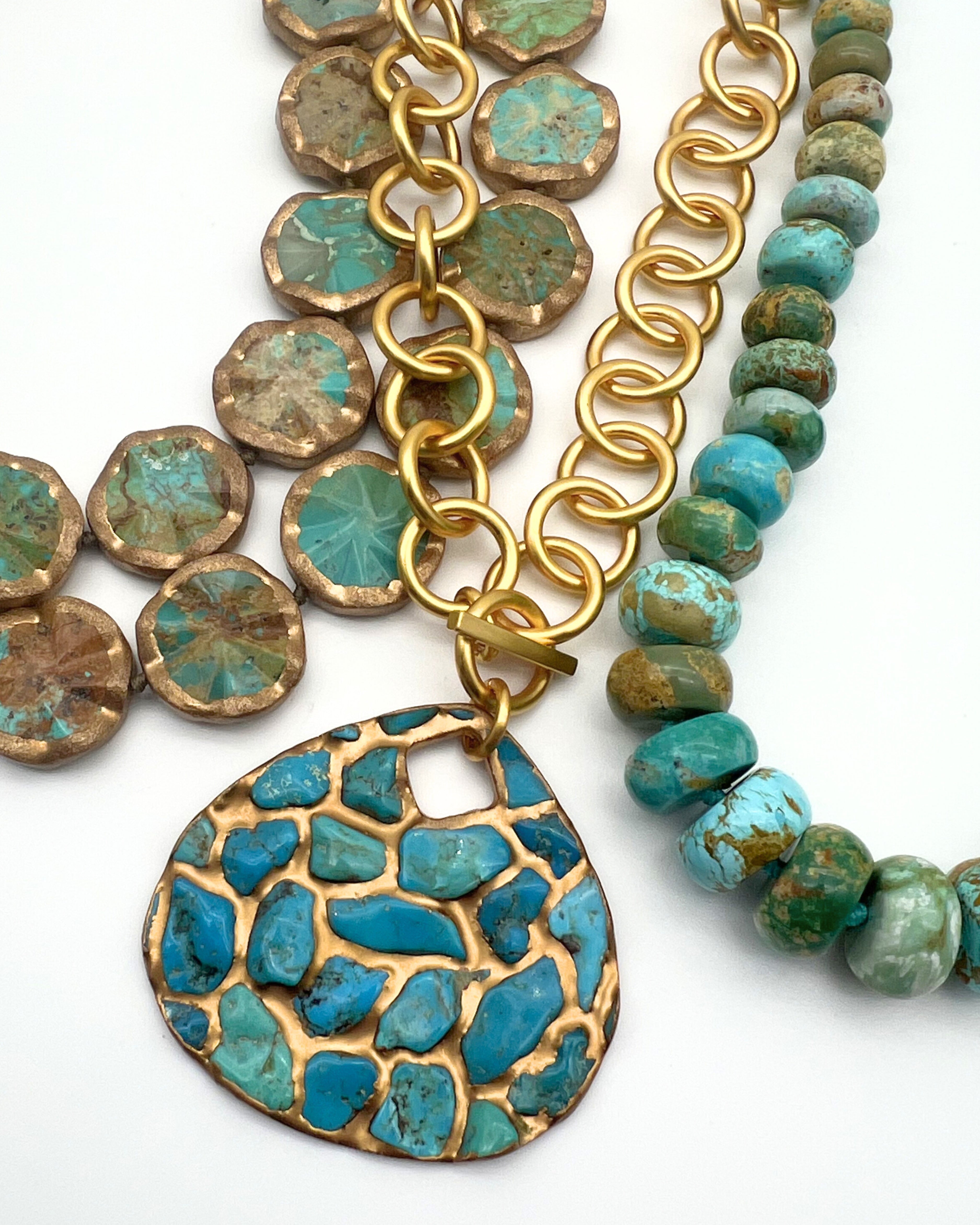 Turquoise Graduated Strand Necklace