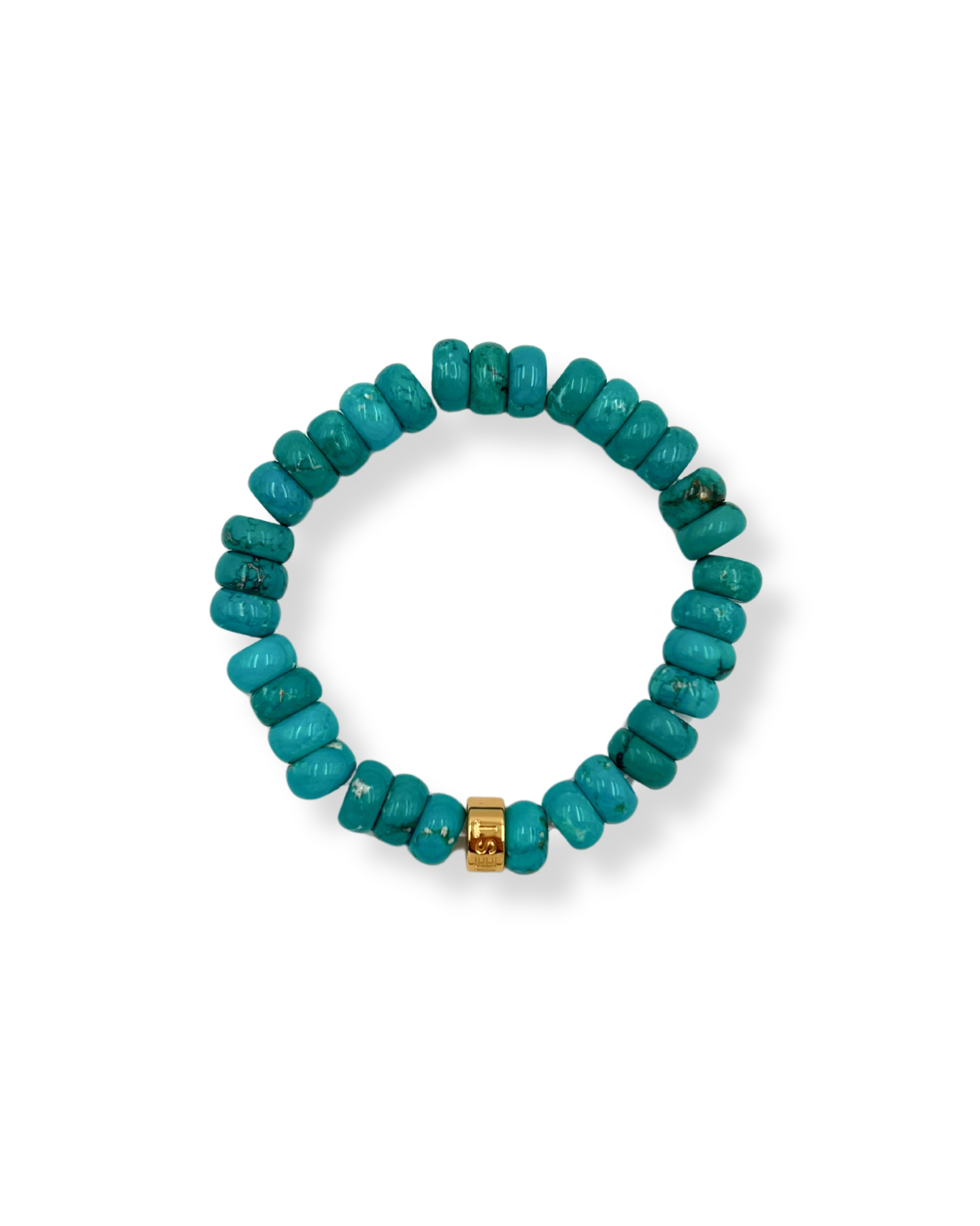 Turquoise Rondelle Stretch Bracelet