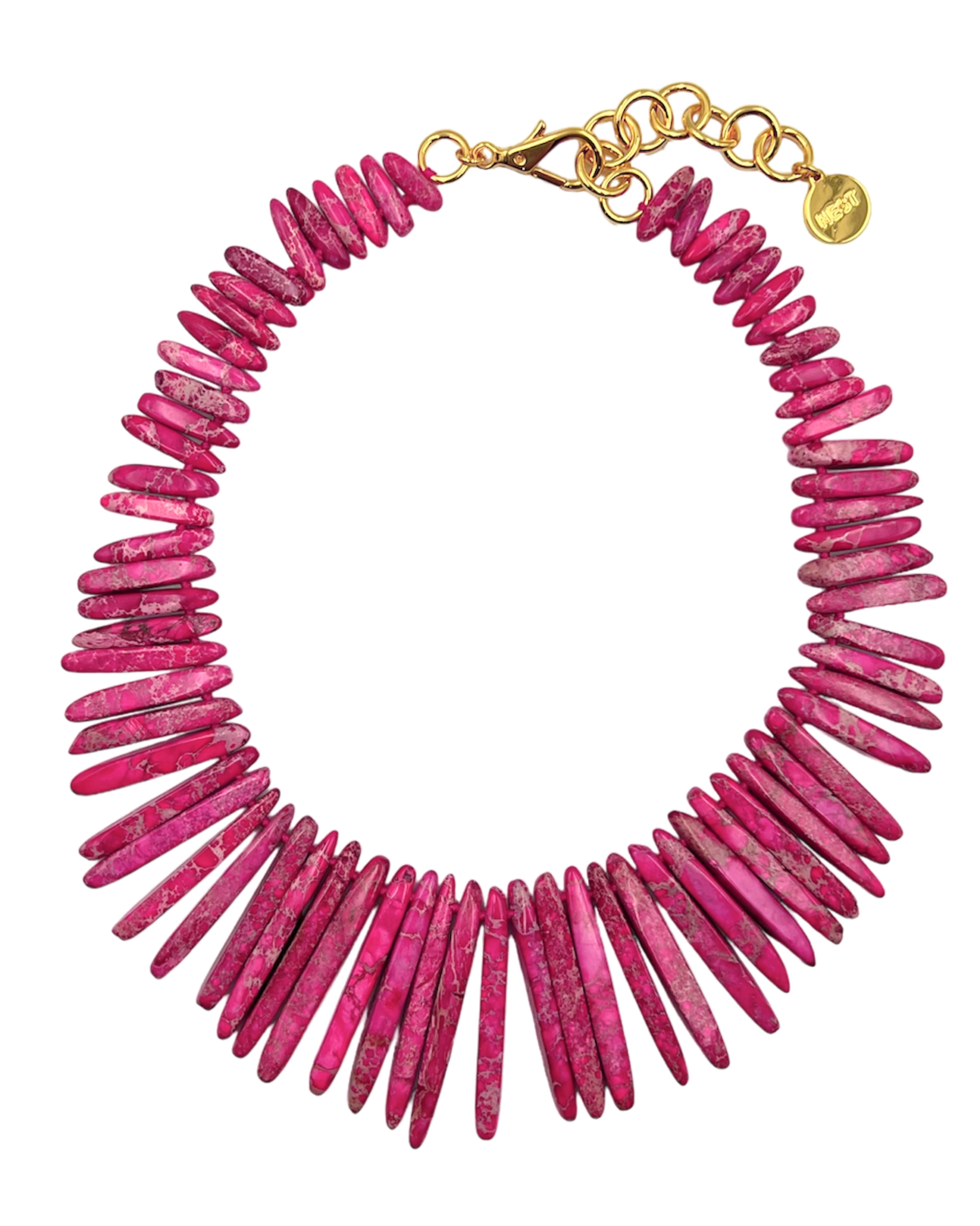 Pink Jasper Statement Necklace