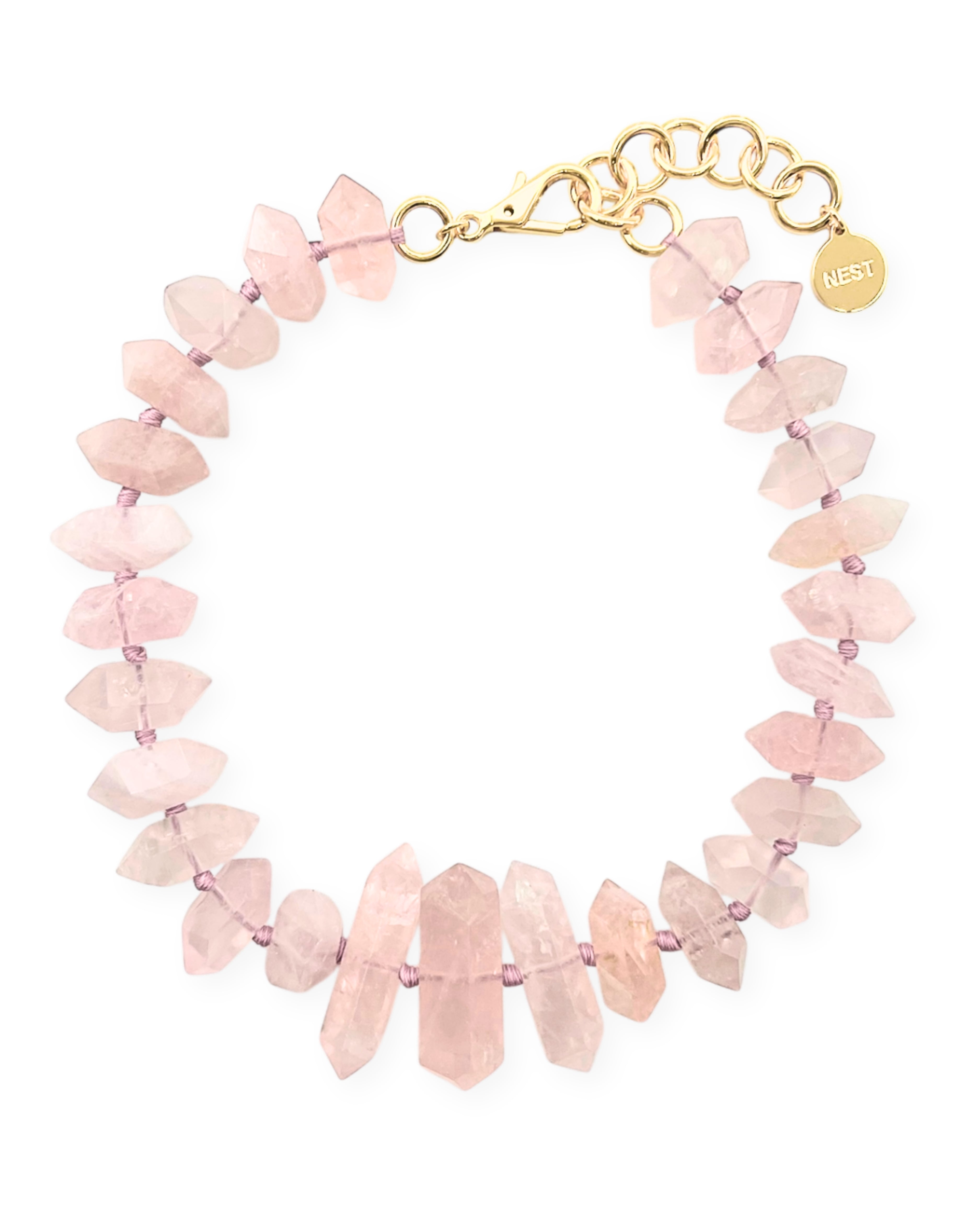 Rose Quartz Statement Necklace