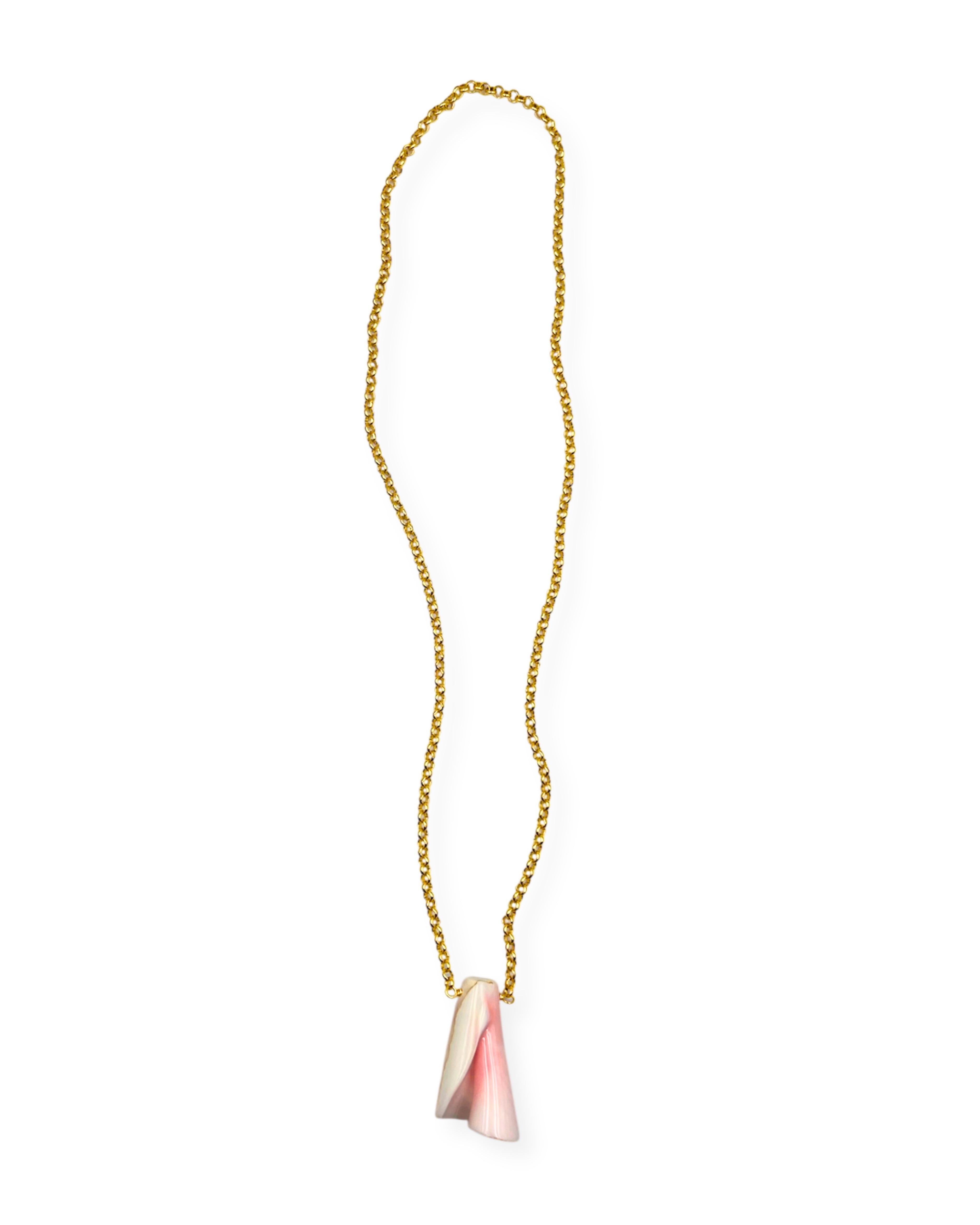 Pink Conch Long Necklace
