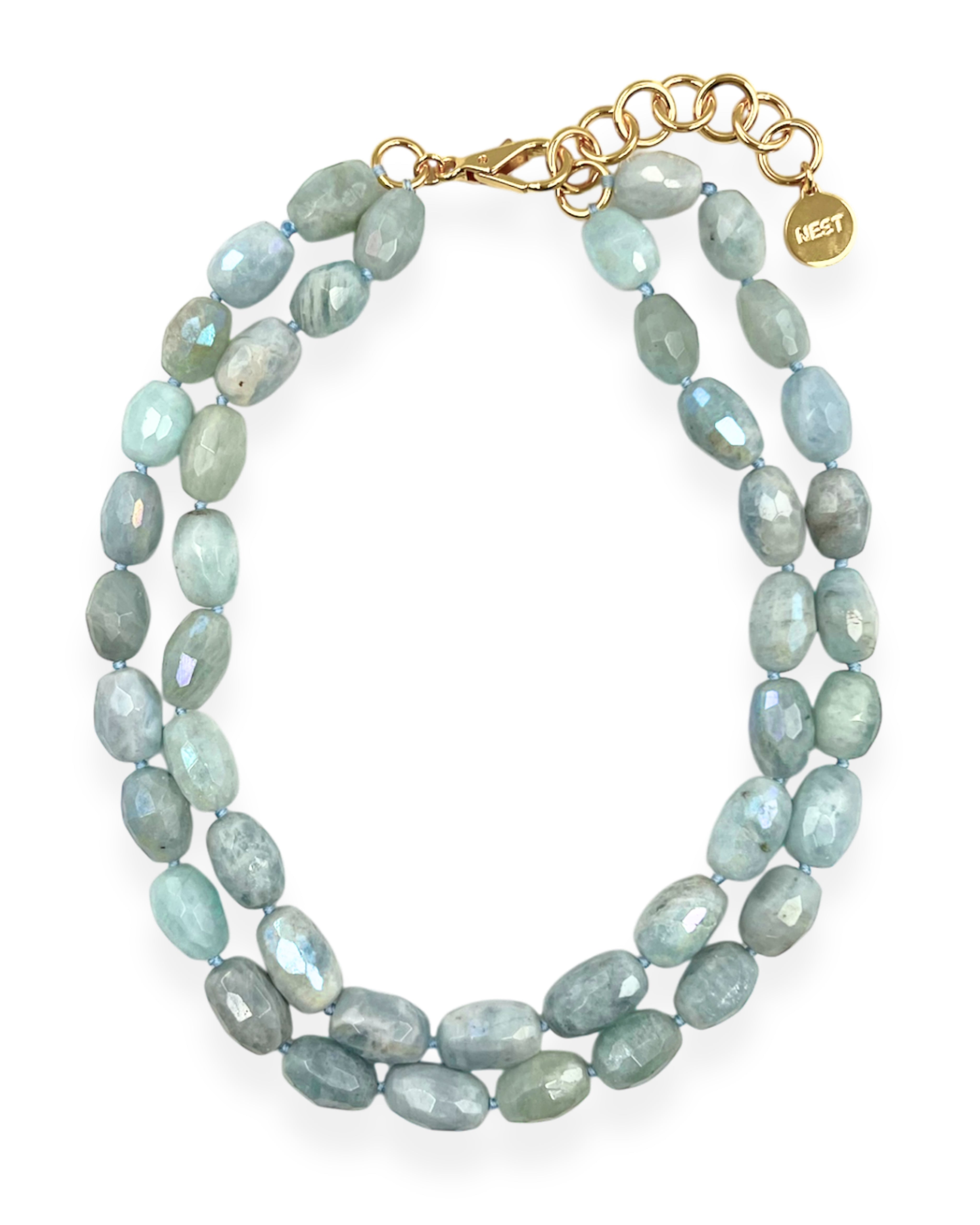 Aquamarine Double Strand Necklace