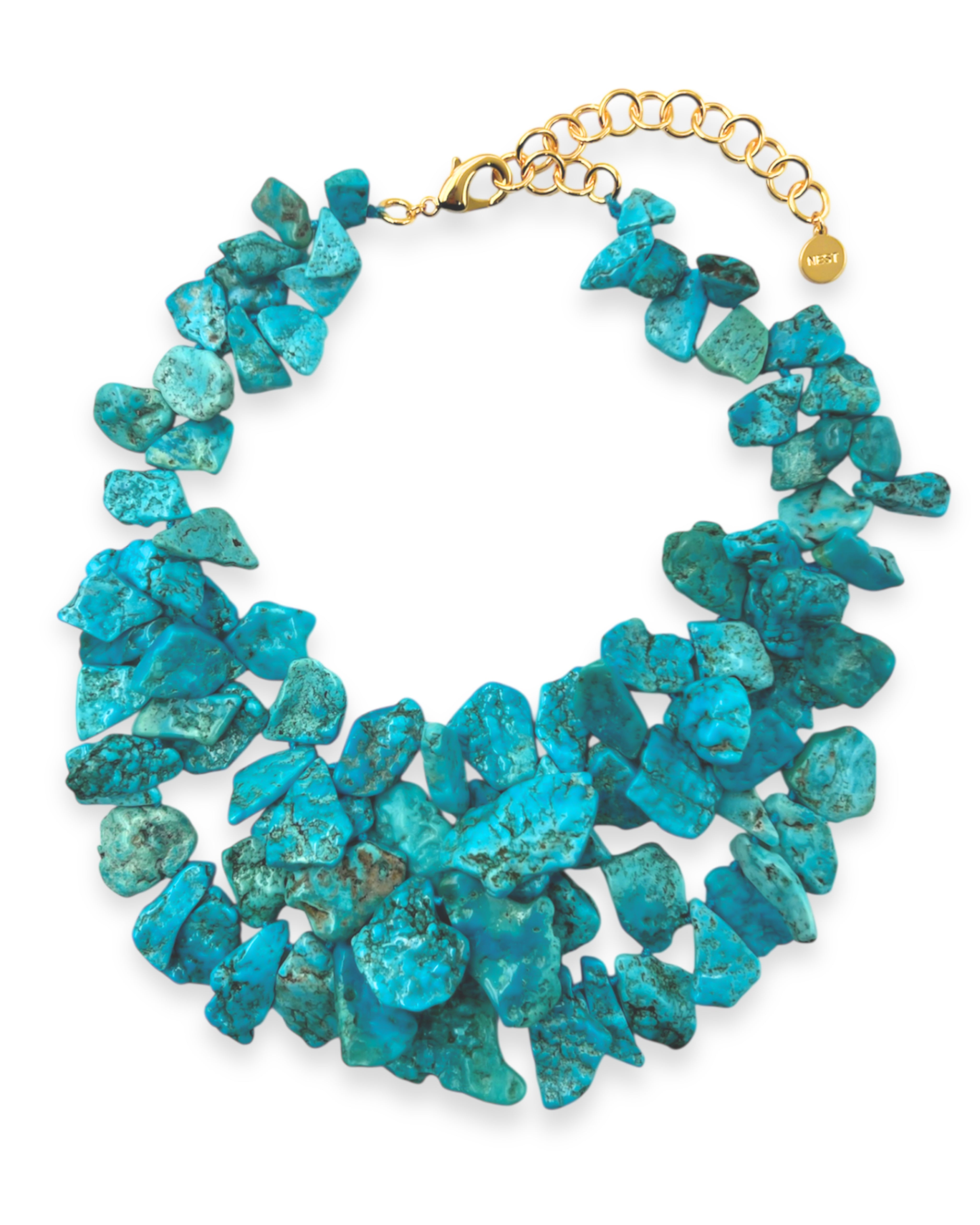 Arizona Kingman Turquoise Cluster Necklace