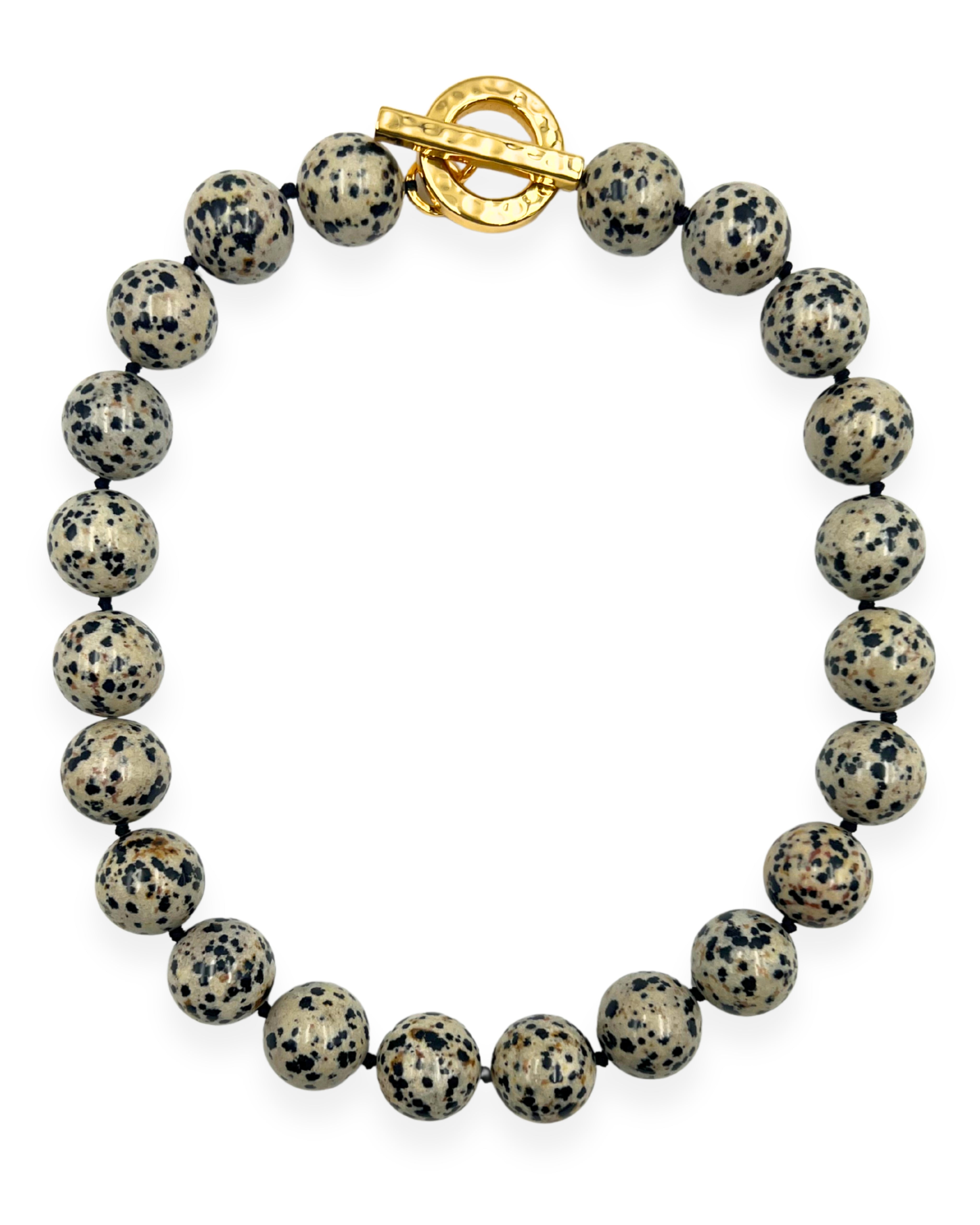 Dalmatian Jasper Toggle Necklace
