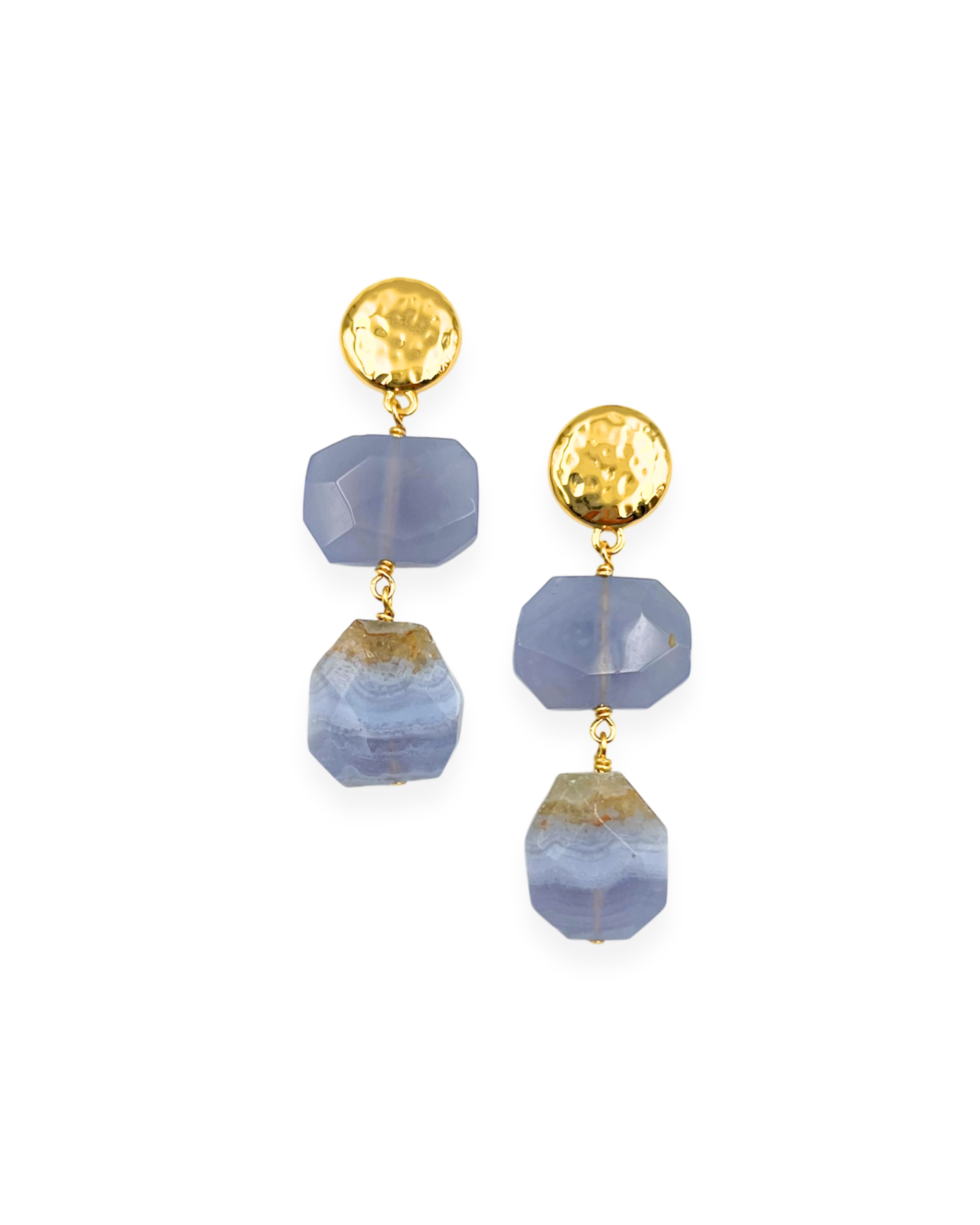 Lace Agate Drop Earrings