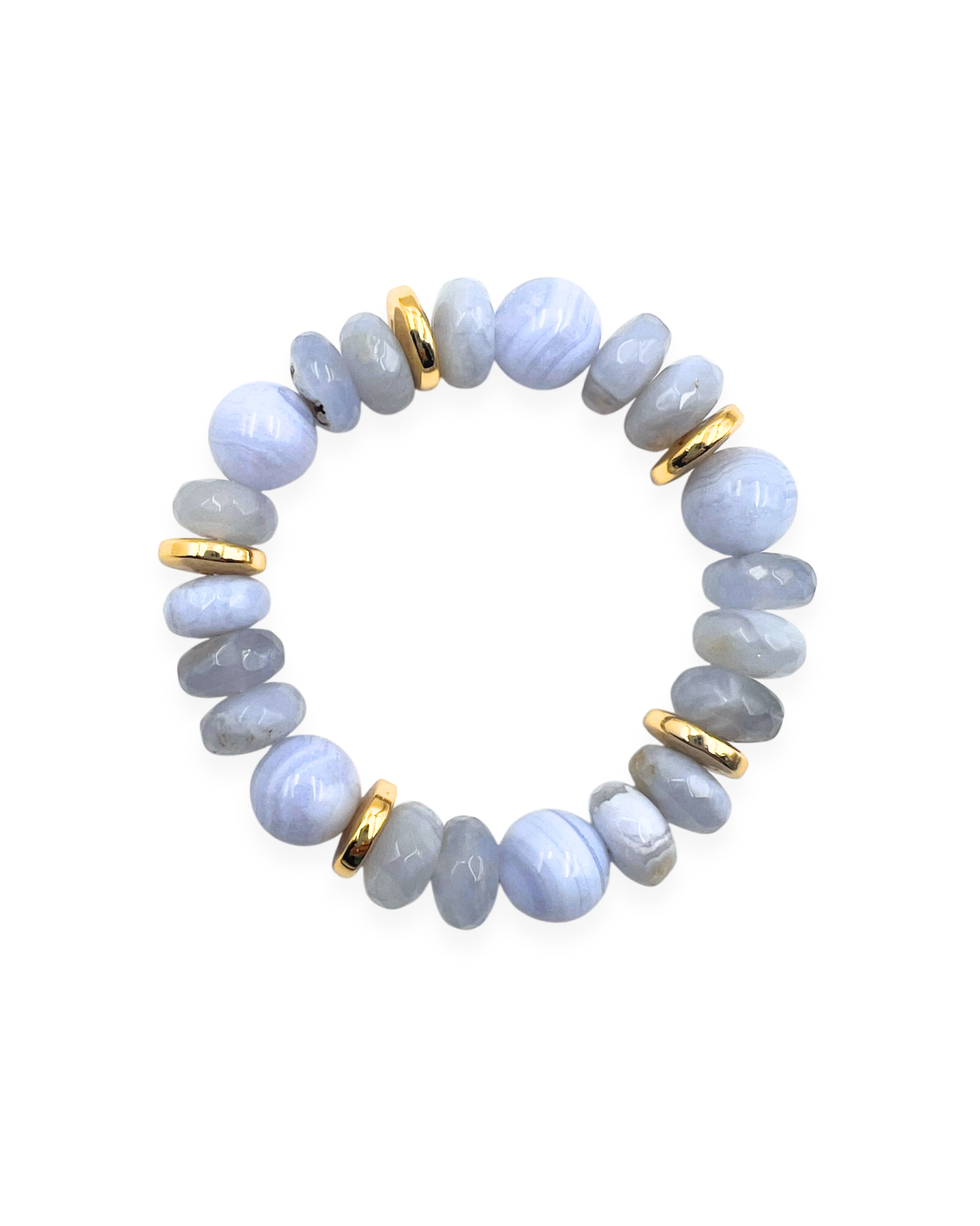 Lace Agate Mix Stretch Bracelet