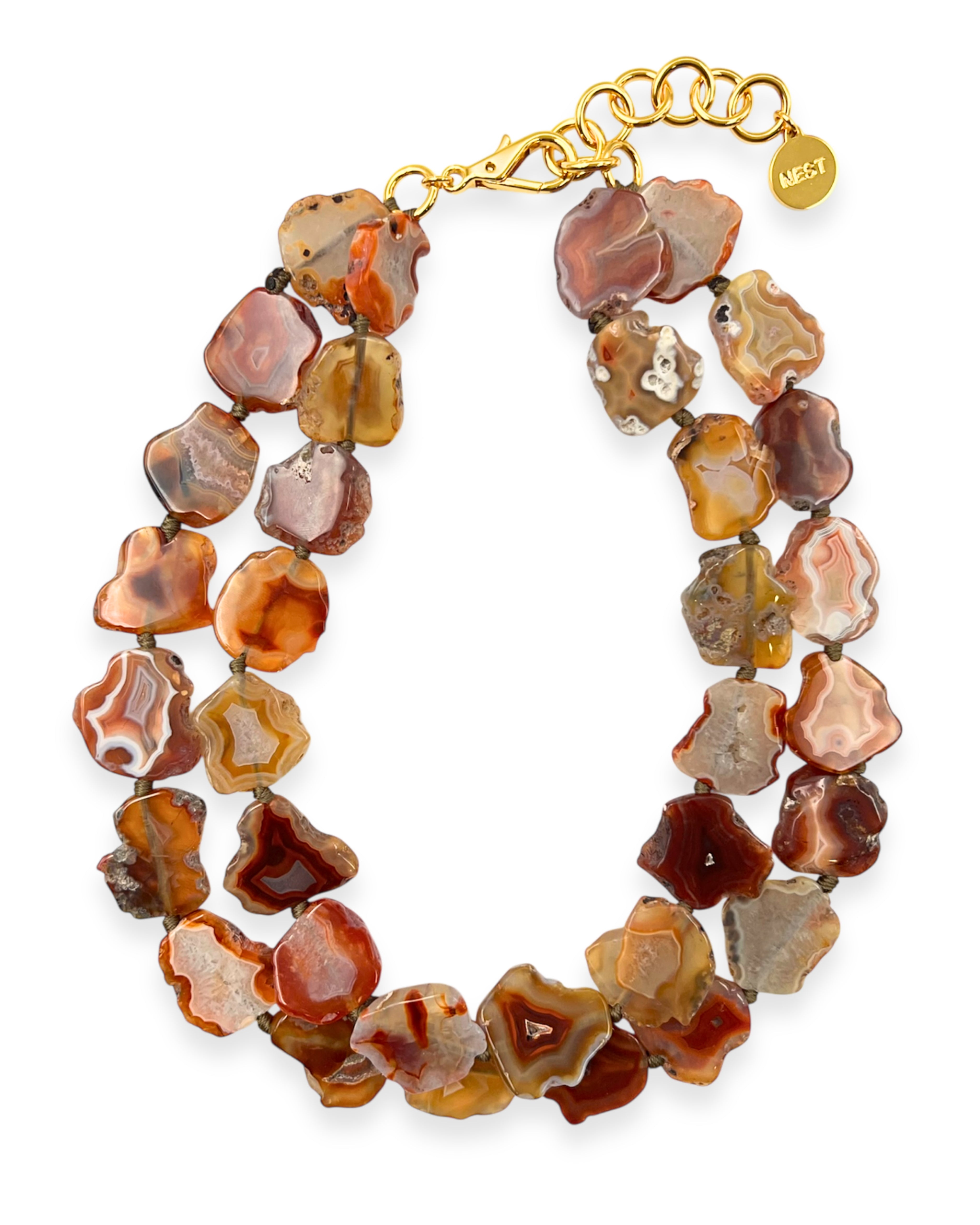 Carnelian Agate Geode Necklace