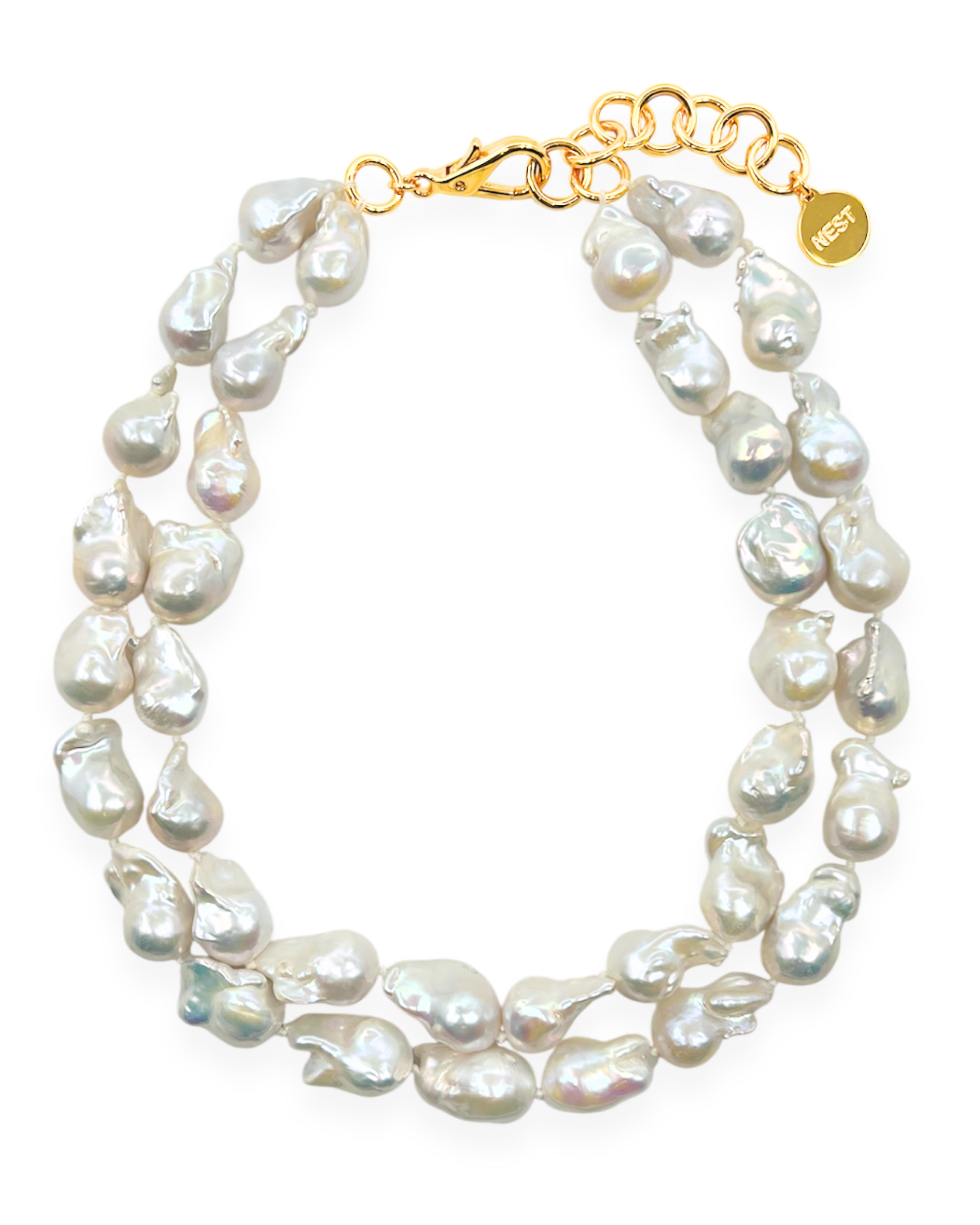 Baroque Pearl Double Strand Necklace