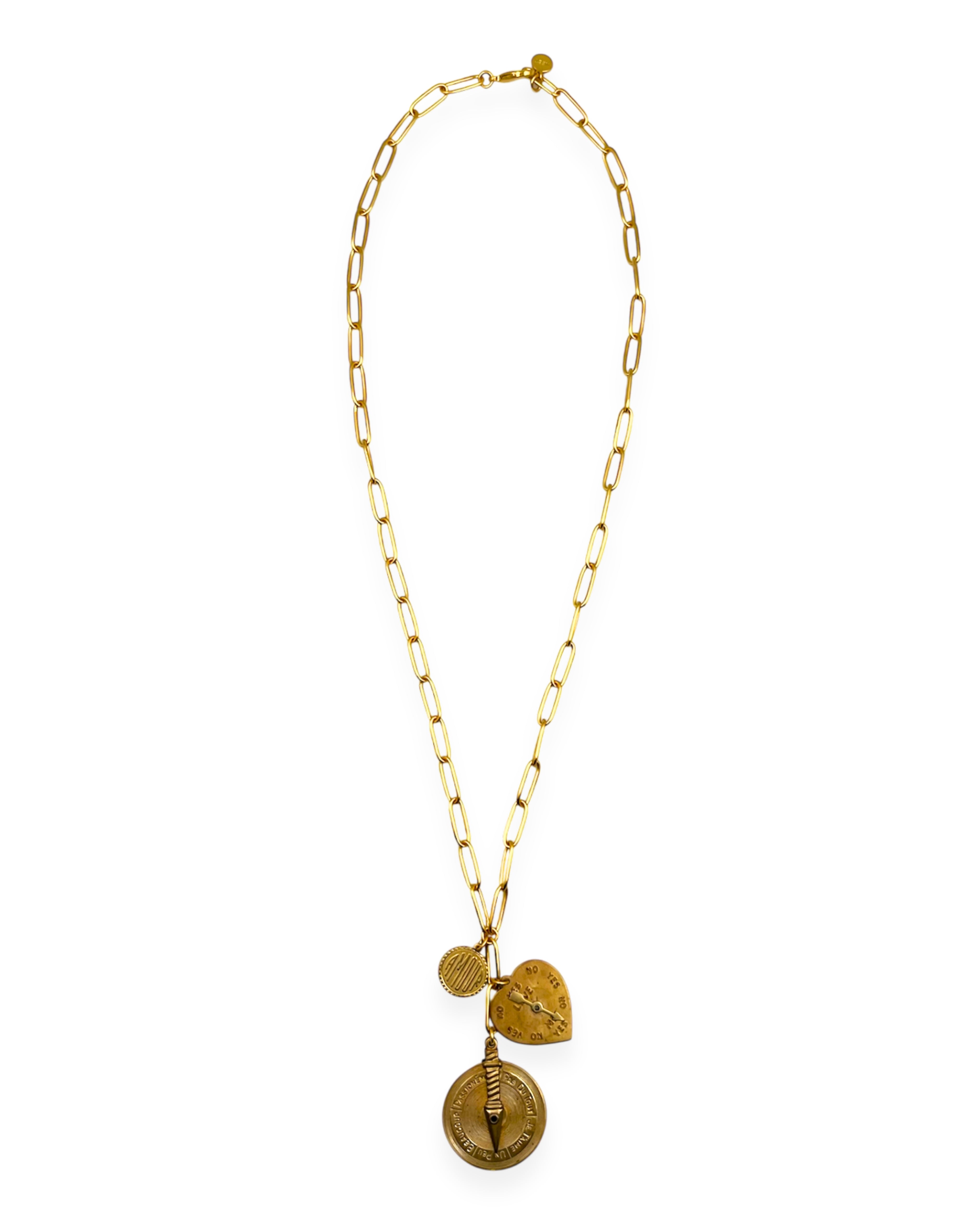 Love Dial Long Charm Necklace