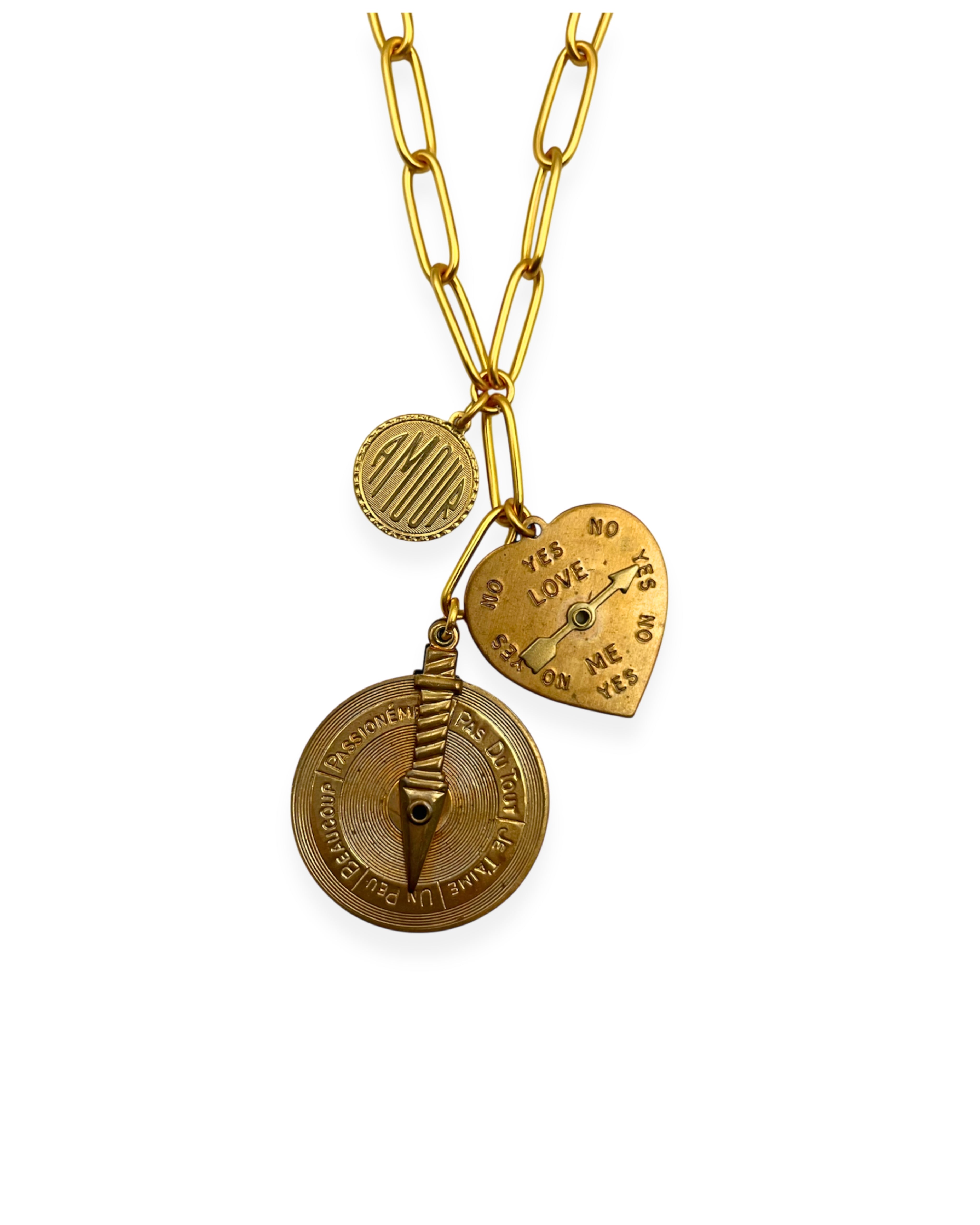 Love Dial Long Charm Necklace