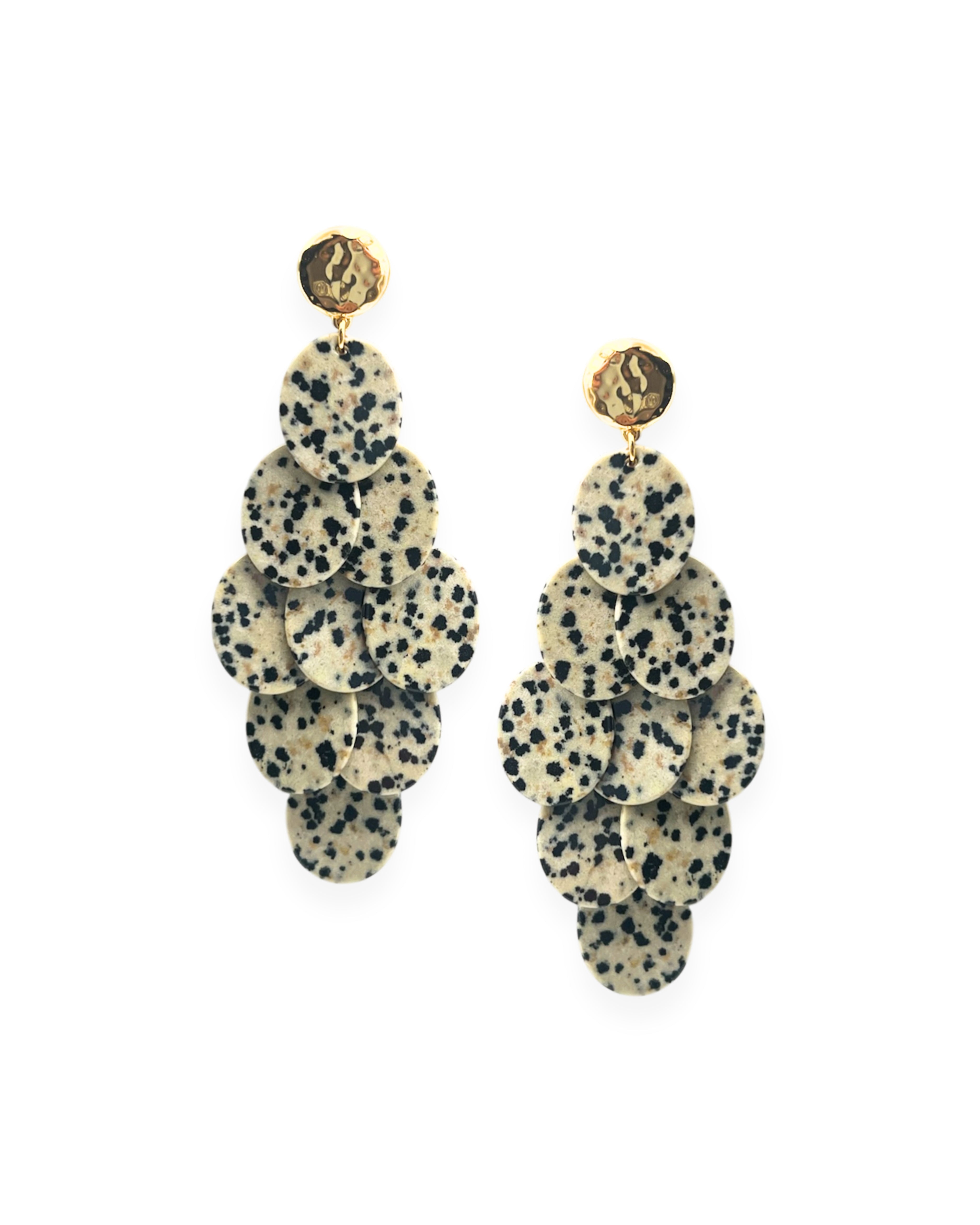 Dalmatian Jasper Chandelier Earrings