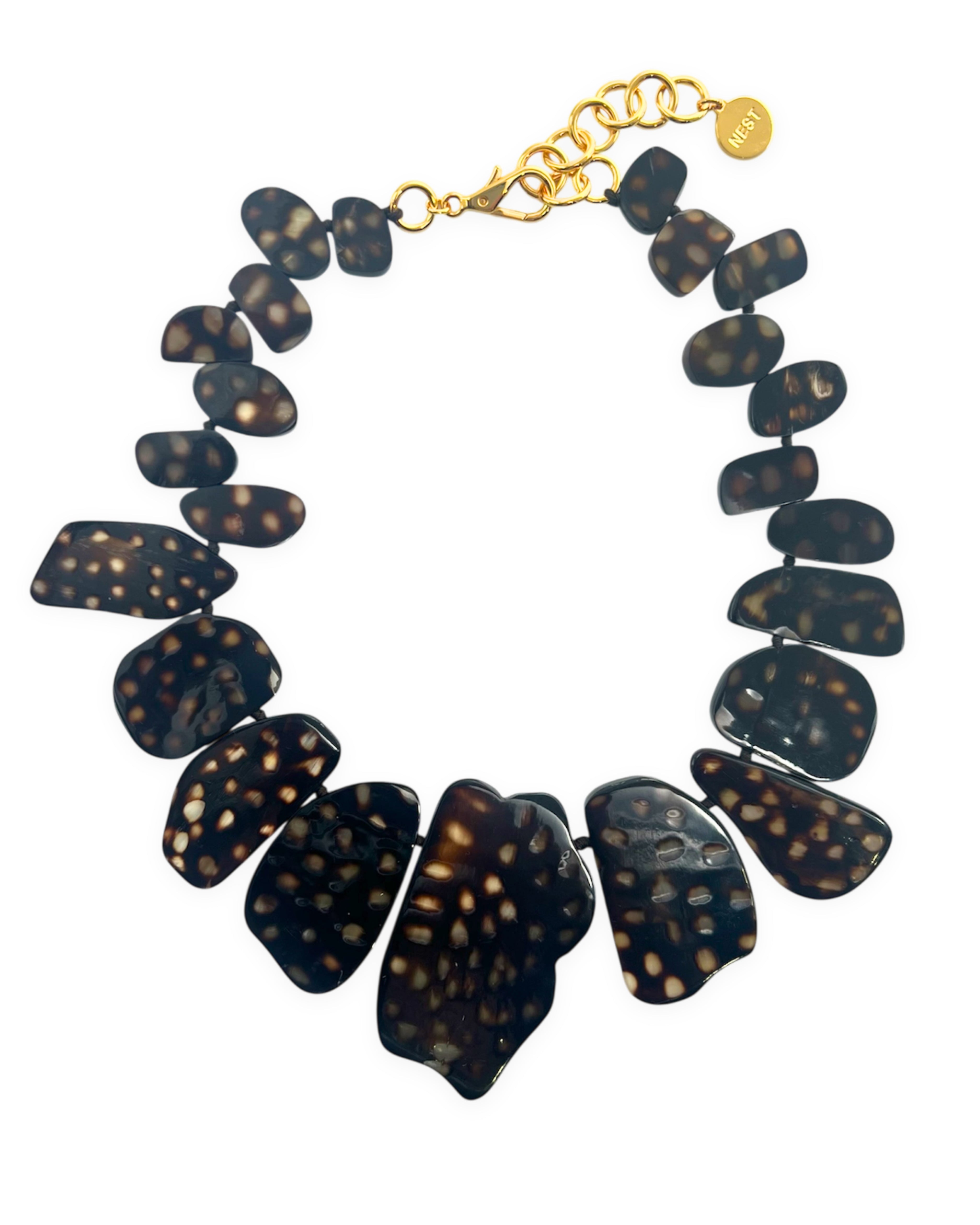 Spotted Horn Statement Necklace