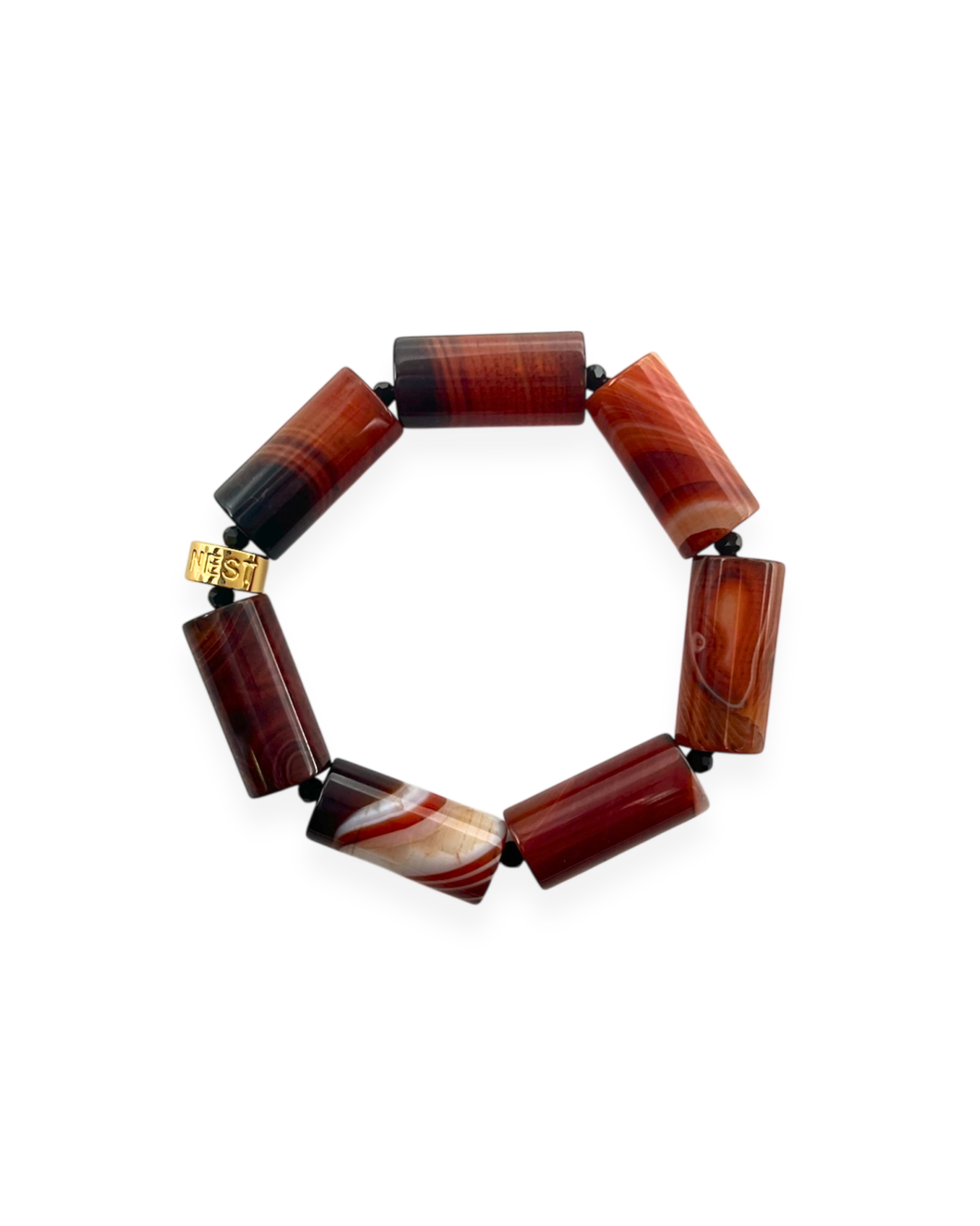 Agate Statement Stretch Bracelet