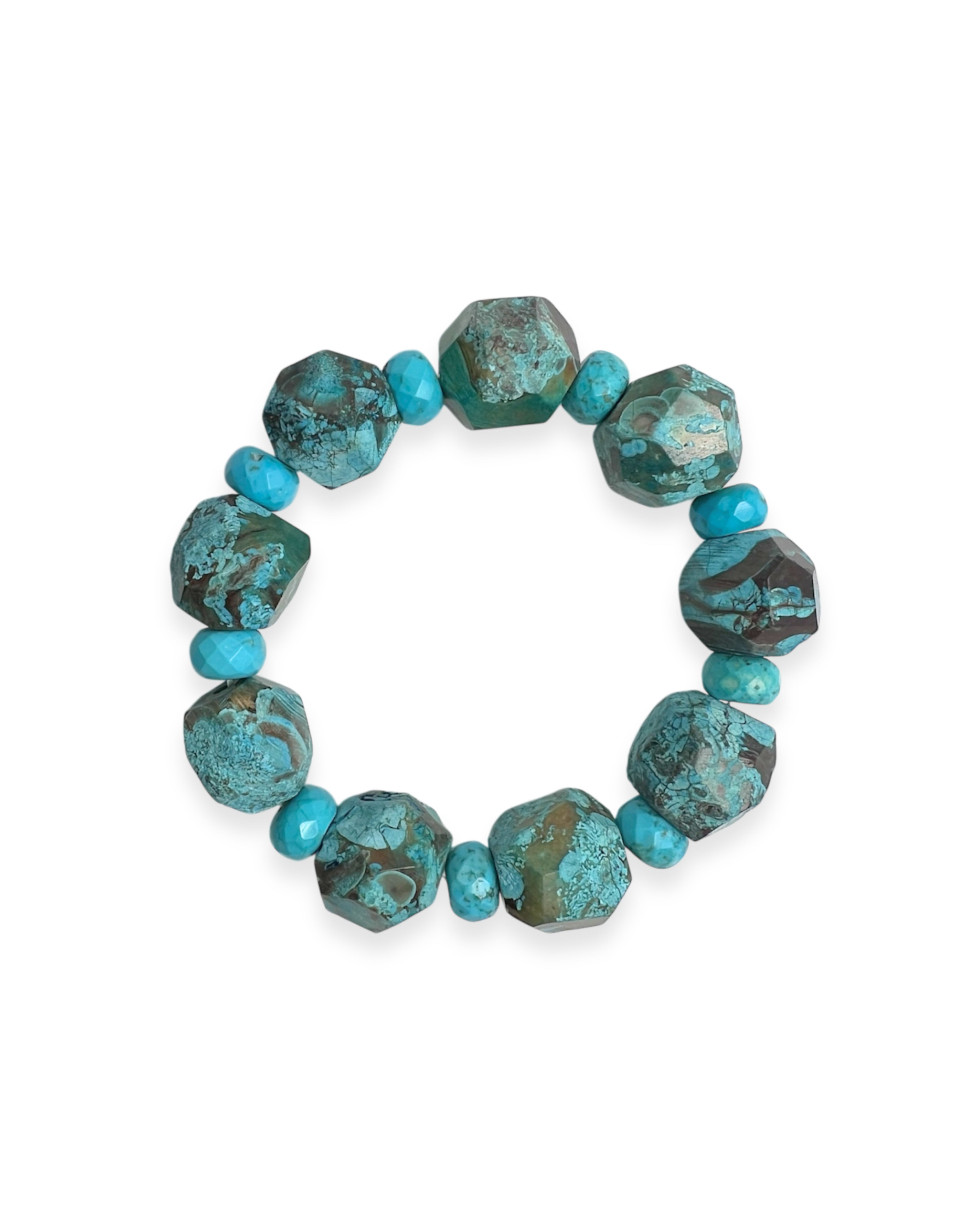 Turquoise Jasper Statement Stretch Bracelet