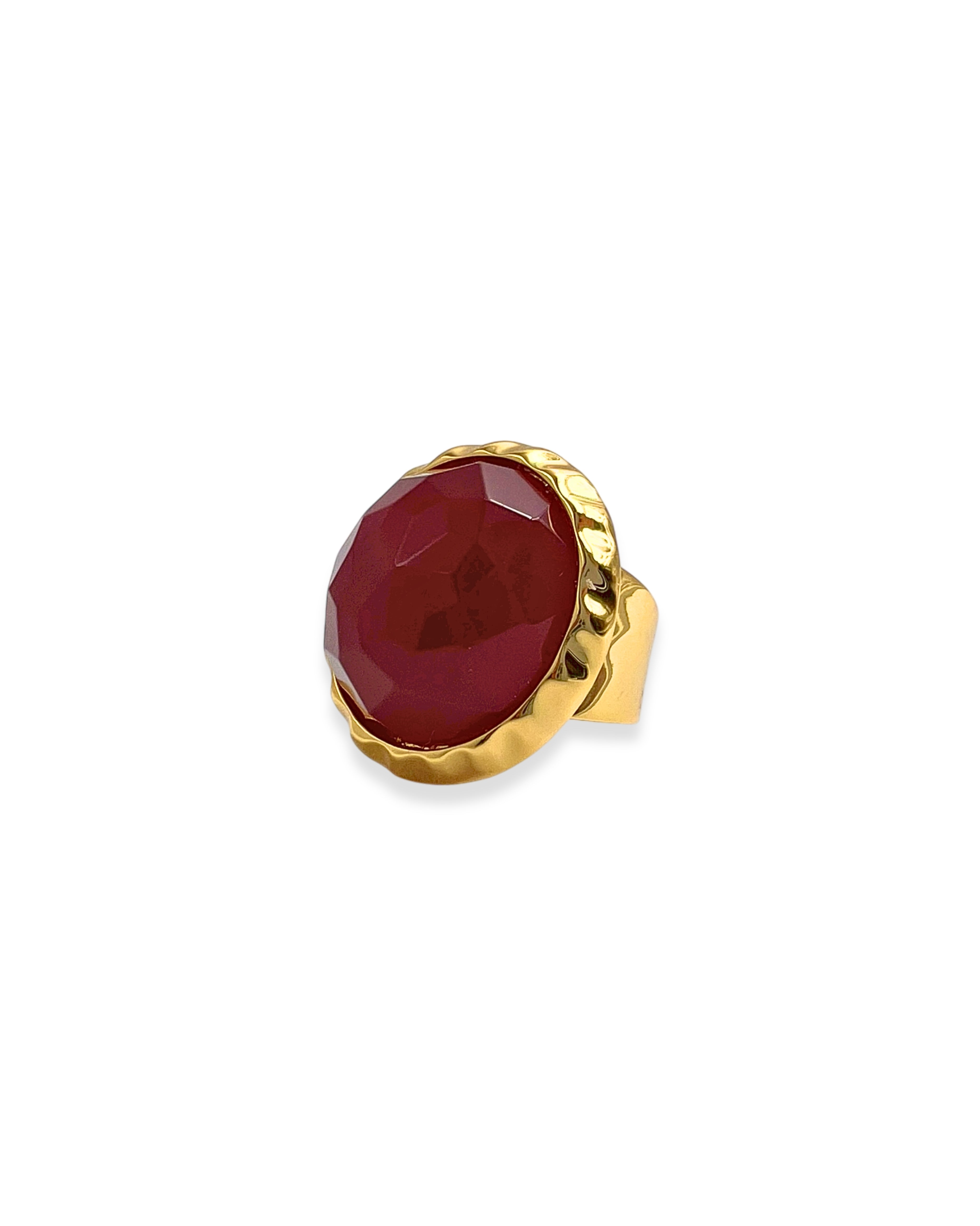 Ruby Quartz Adjustable Ring