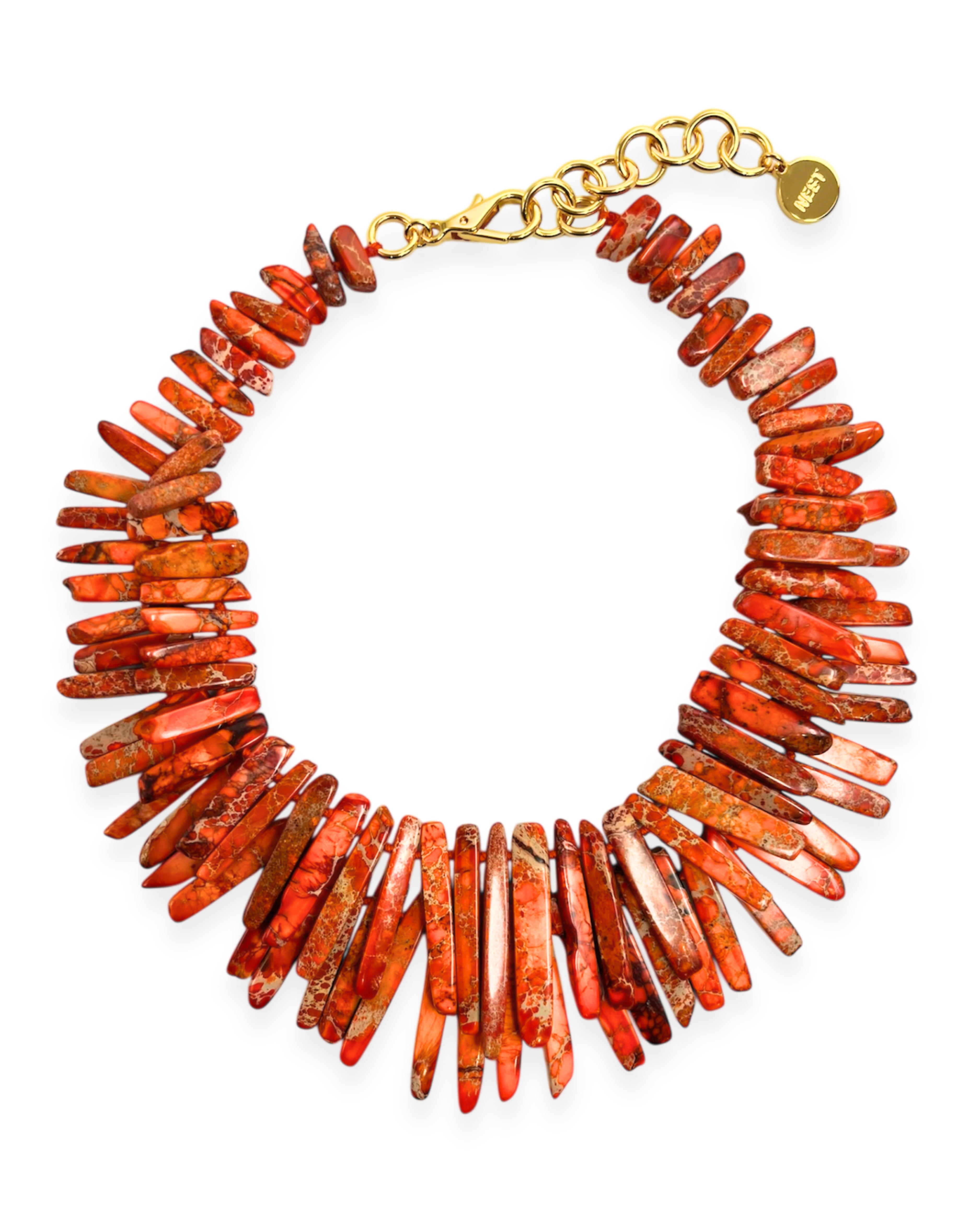 Orange Jasper Statement Necklace