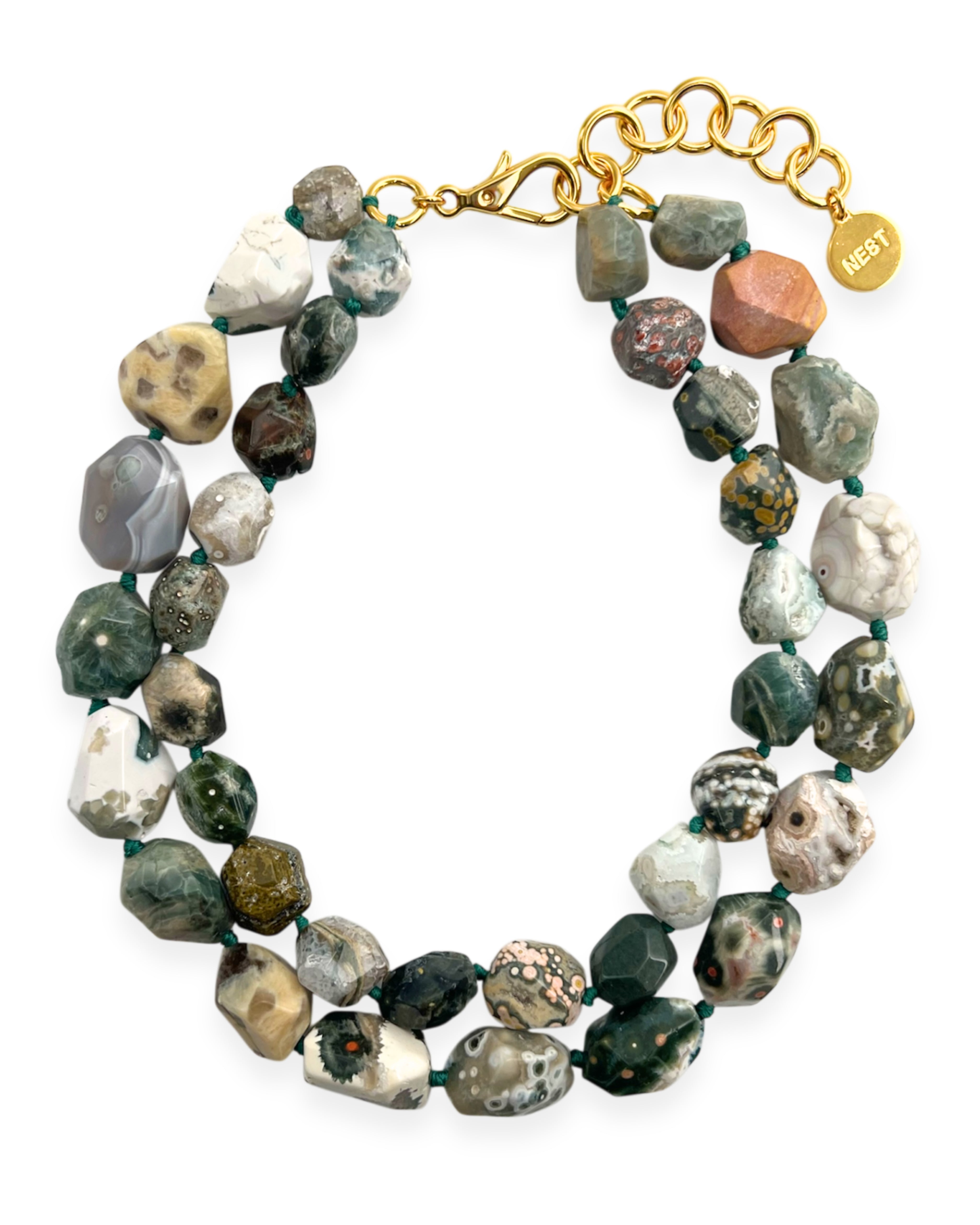 Indian Agate Double Strand Necklace