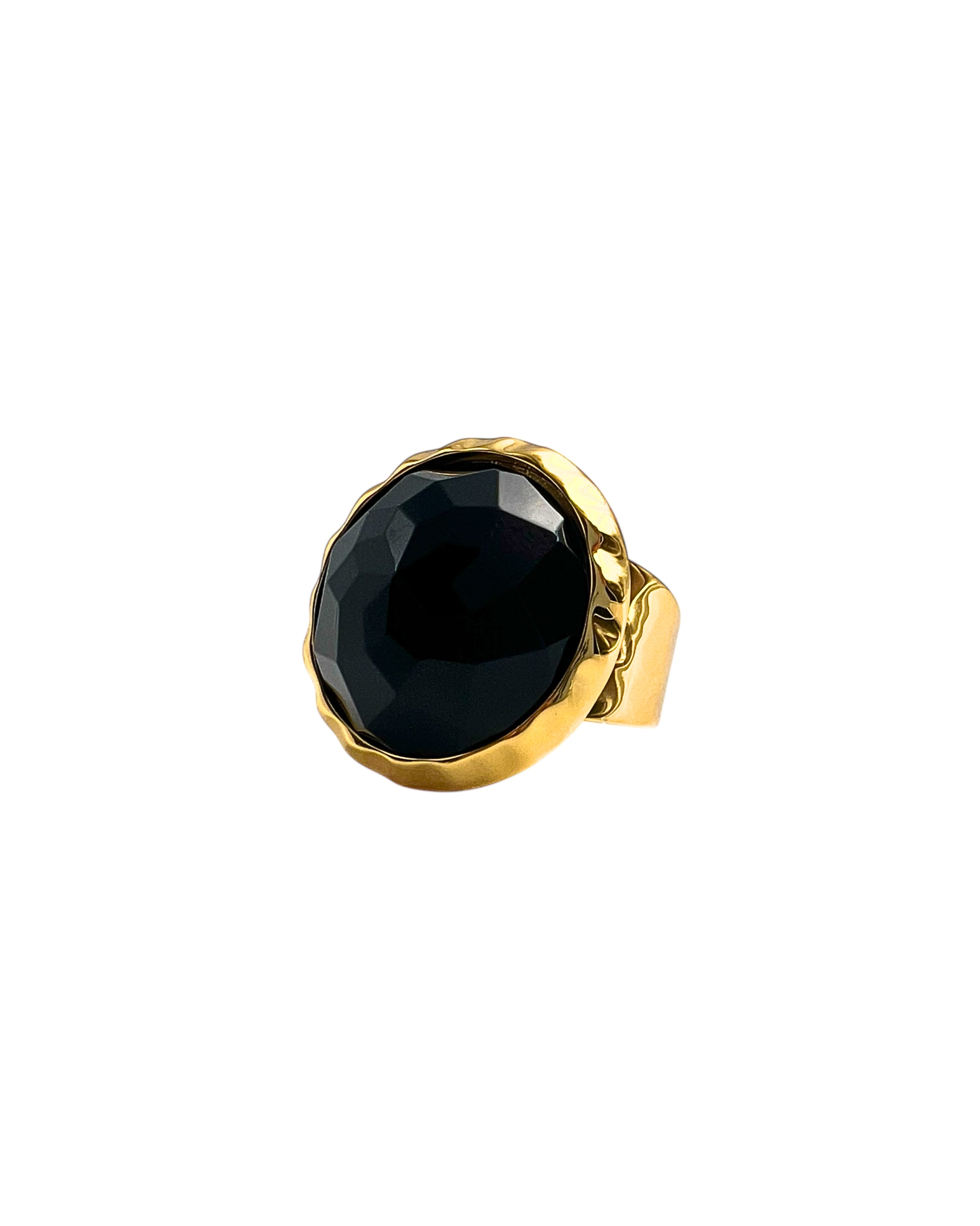 Black Onyx Adjustable Ring