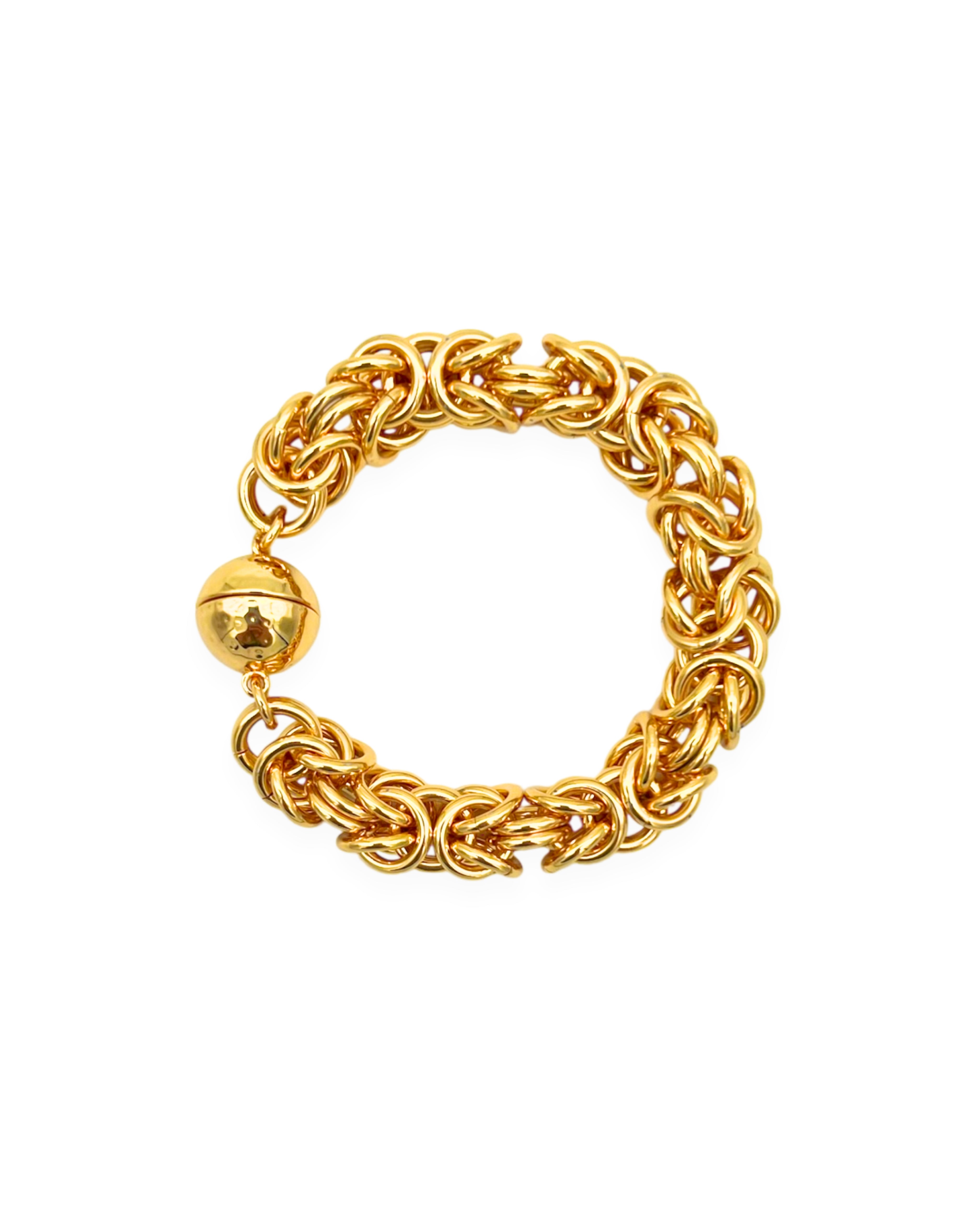 Gold Byzantine Chain Magnetic Bracelet