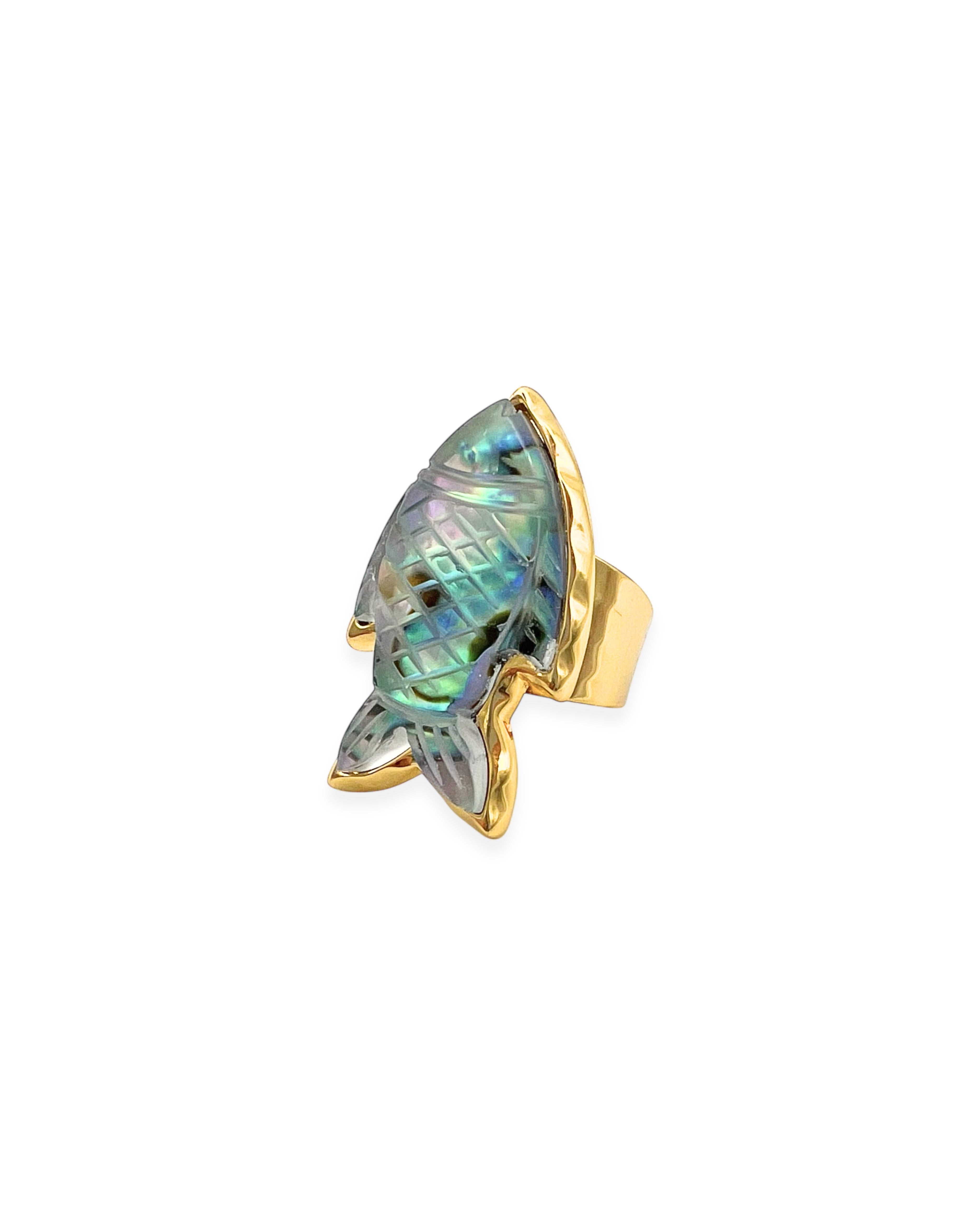 Abalone Fish Adjustable Ring