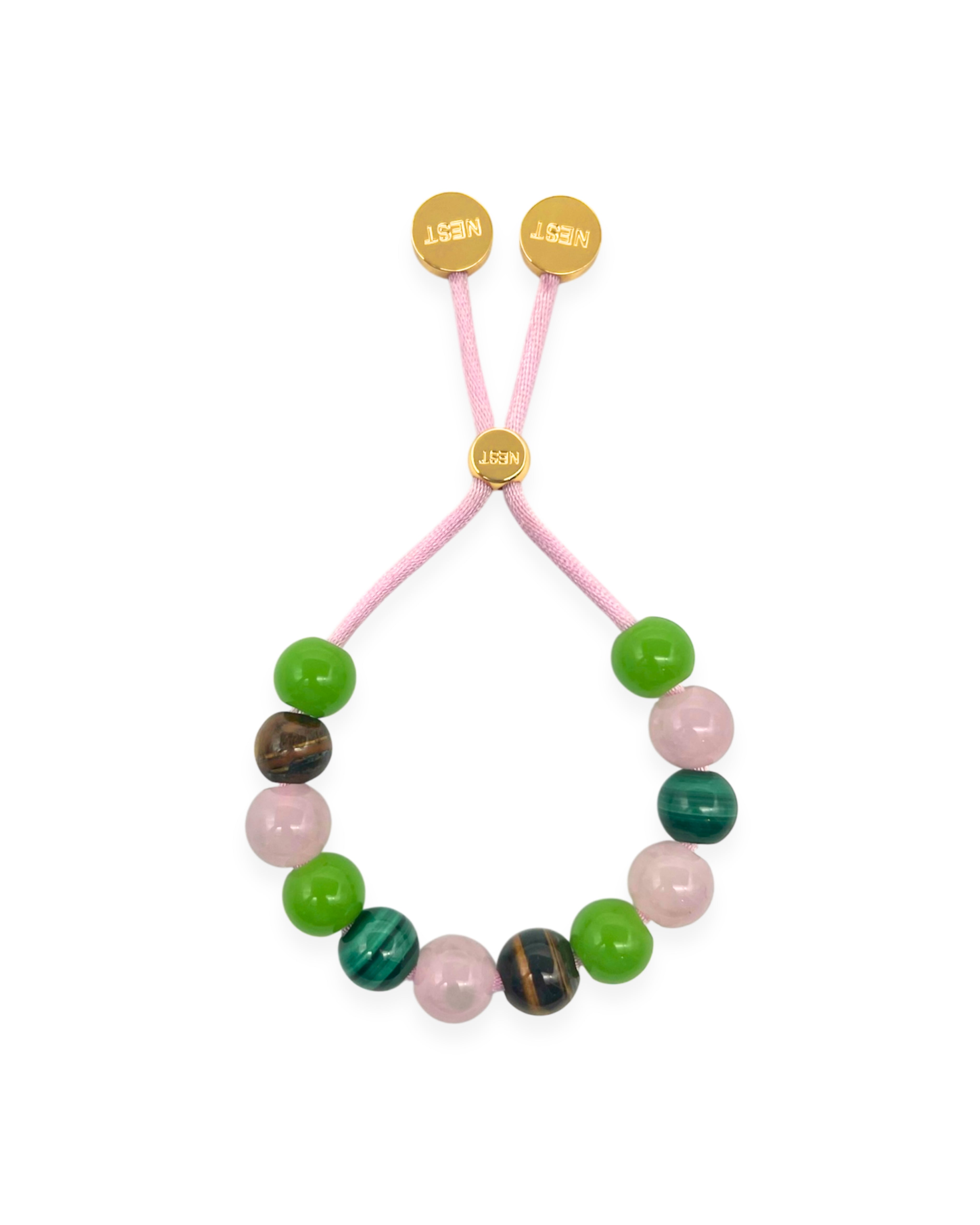 Mixed Gemstone Adjustable Cord Bracelet