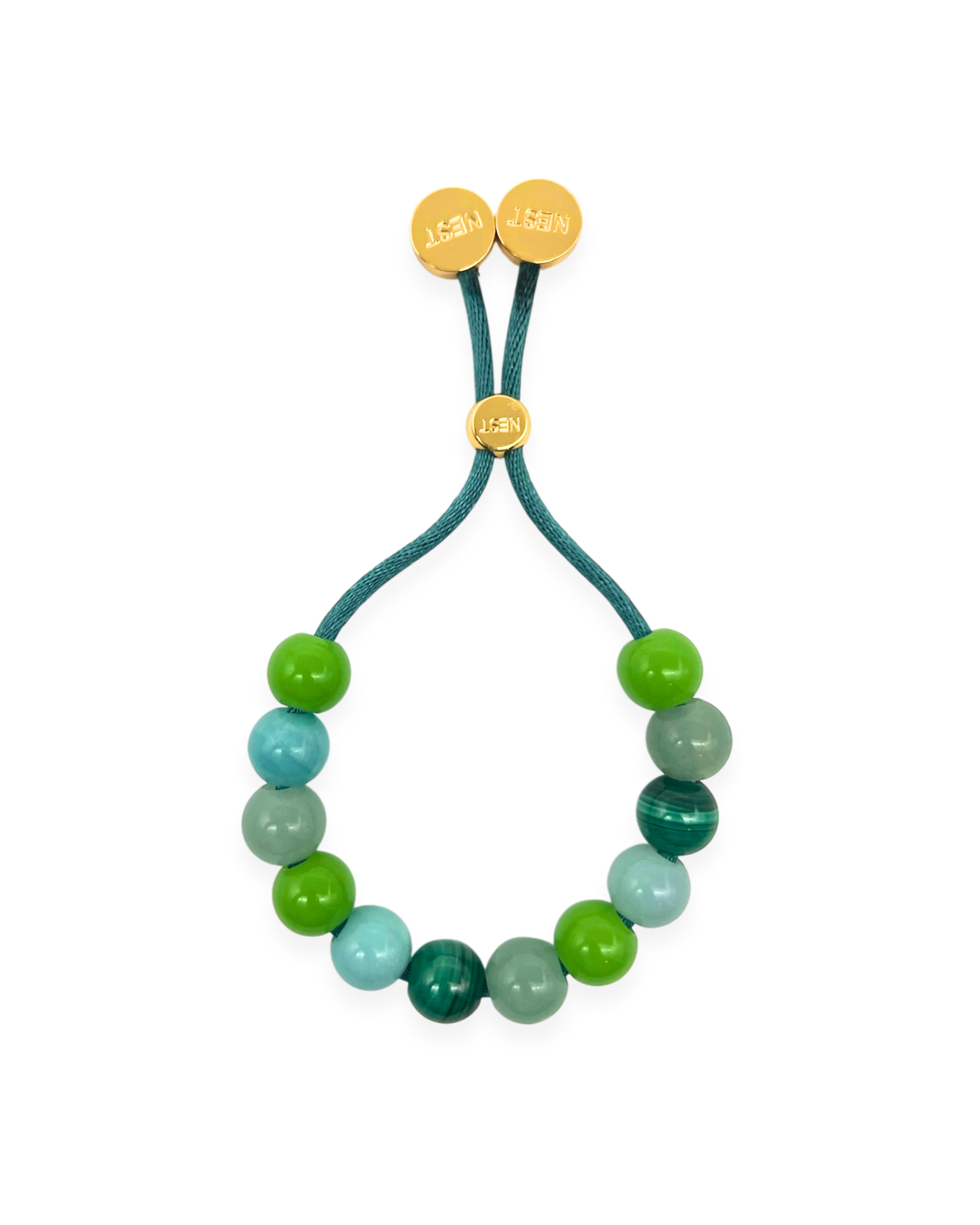 Mixed Gemstone Adjustable Cord Bracelet