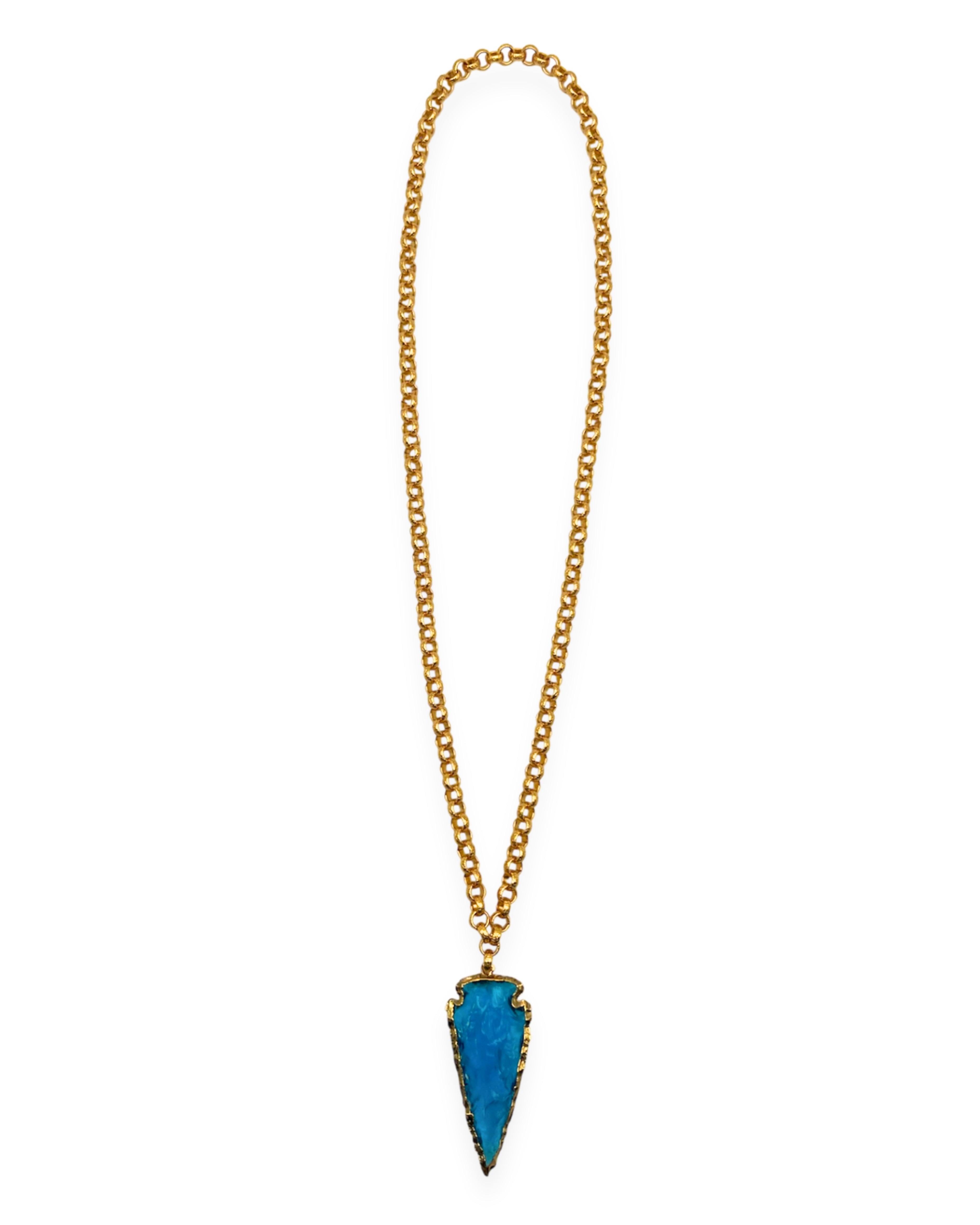 Blue Quartz Pendant Necklace