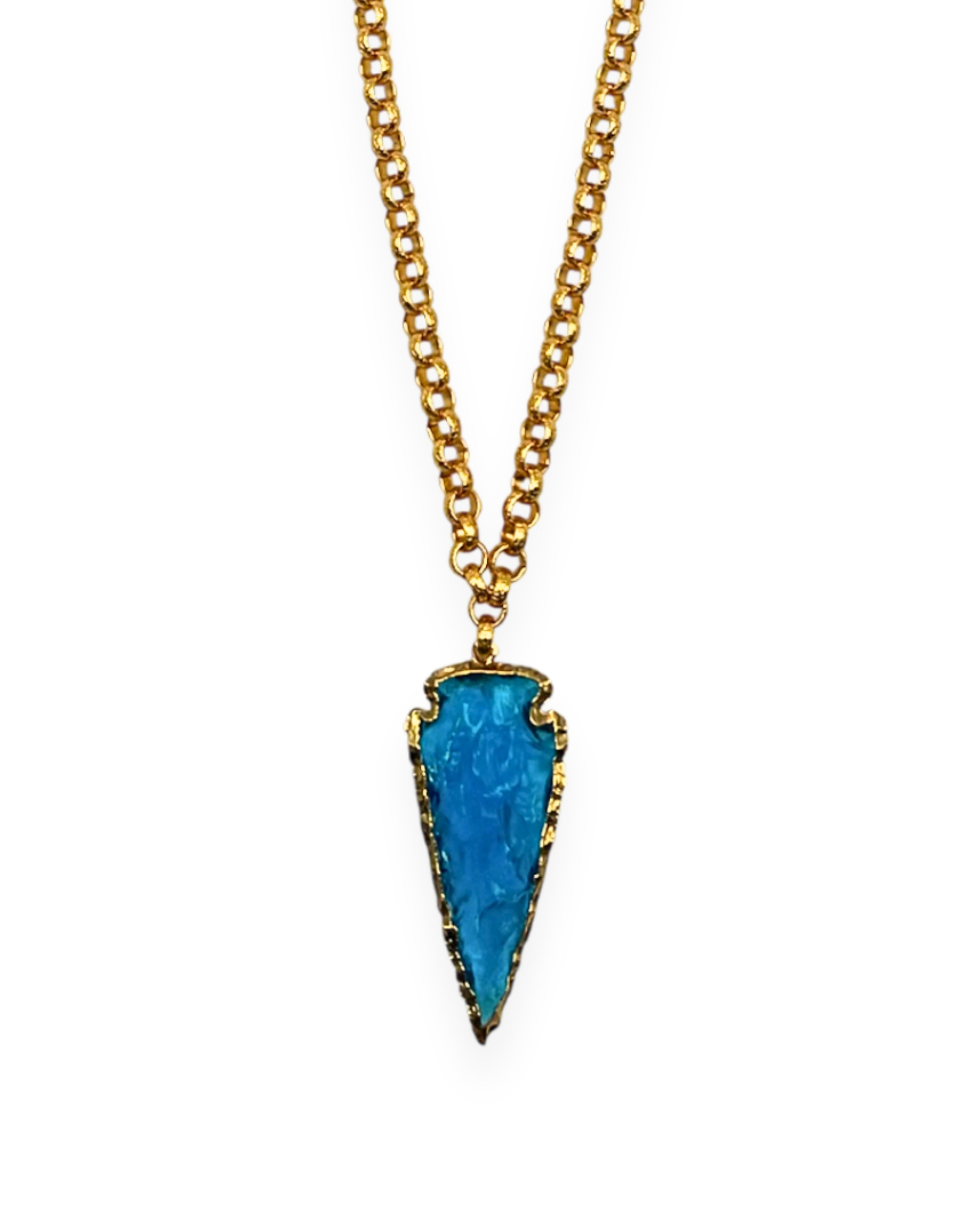 Blue Quartz Pendant Necklace