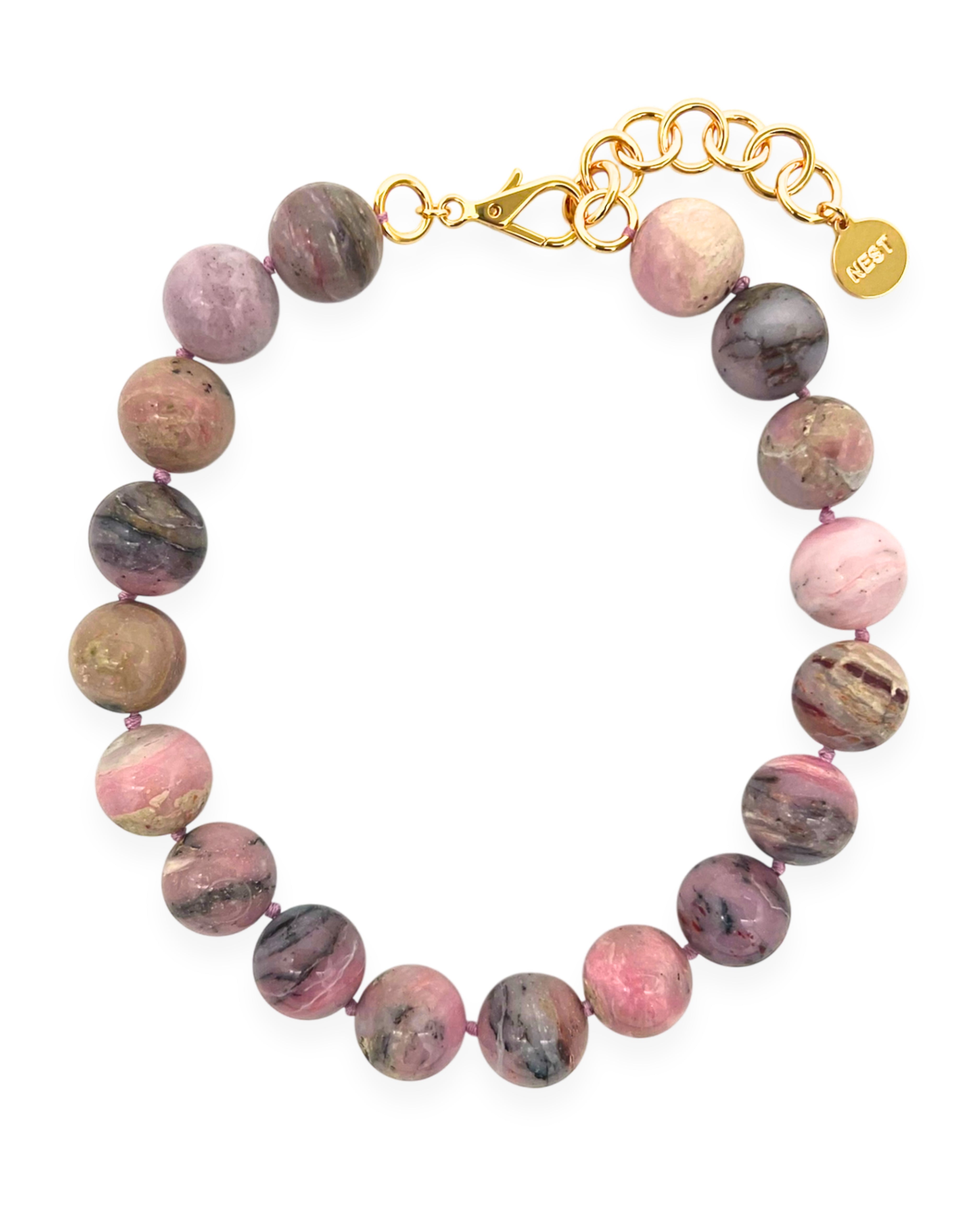 Pink Opal Statement Strand Necklace