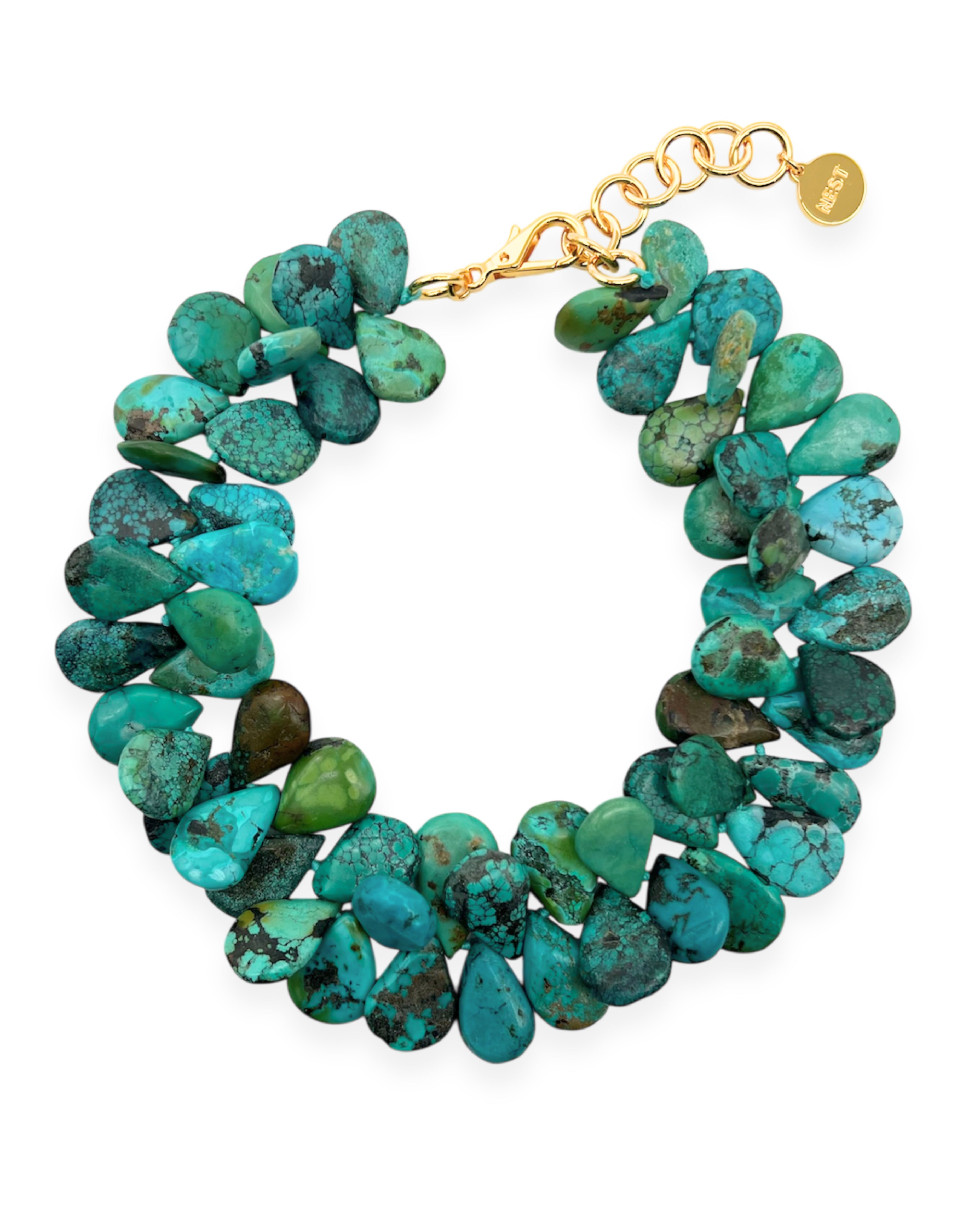 Turquoise Cluster Necklace