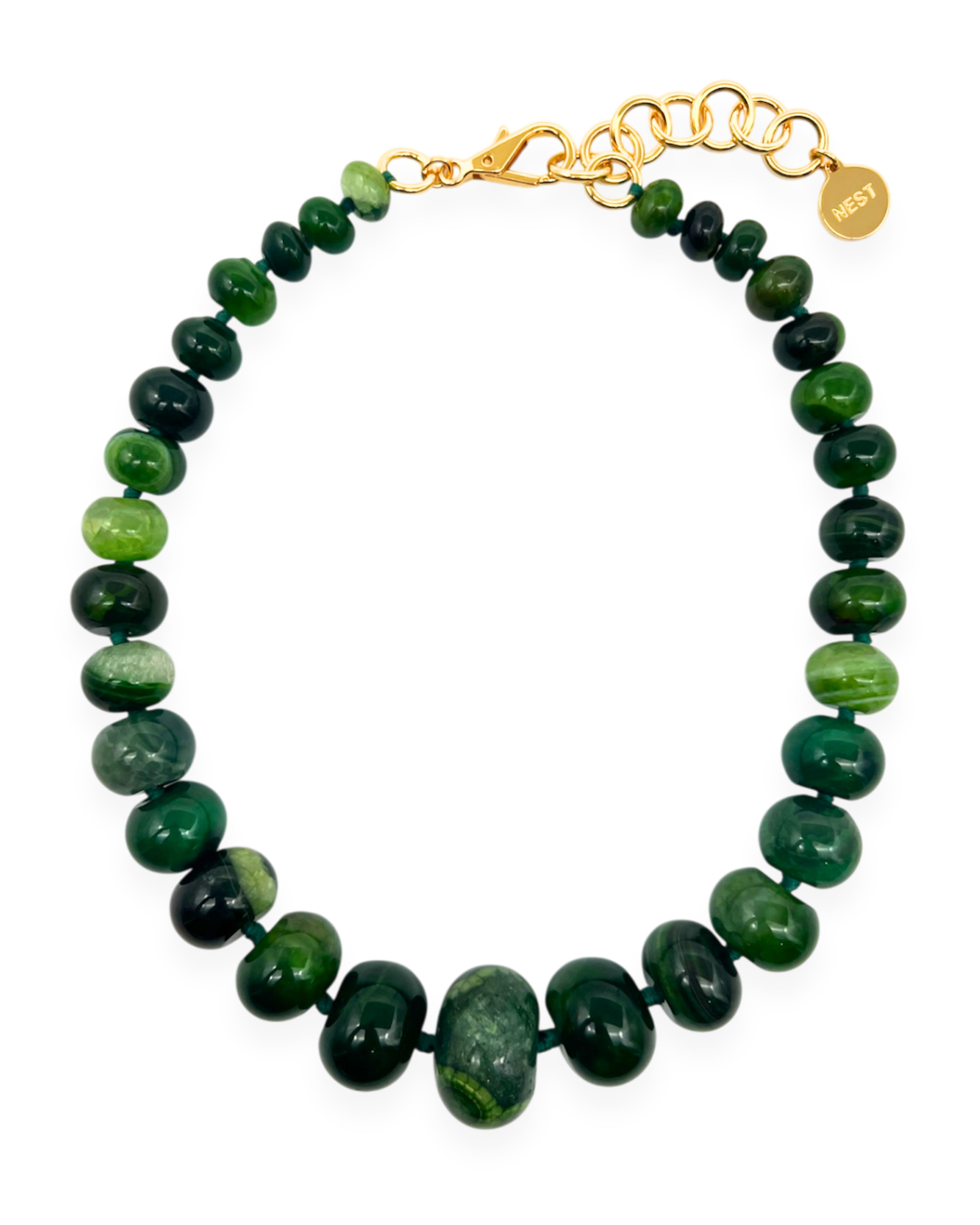 Green Agate Statement Necklace