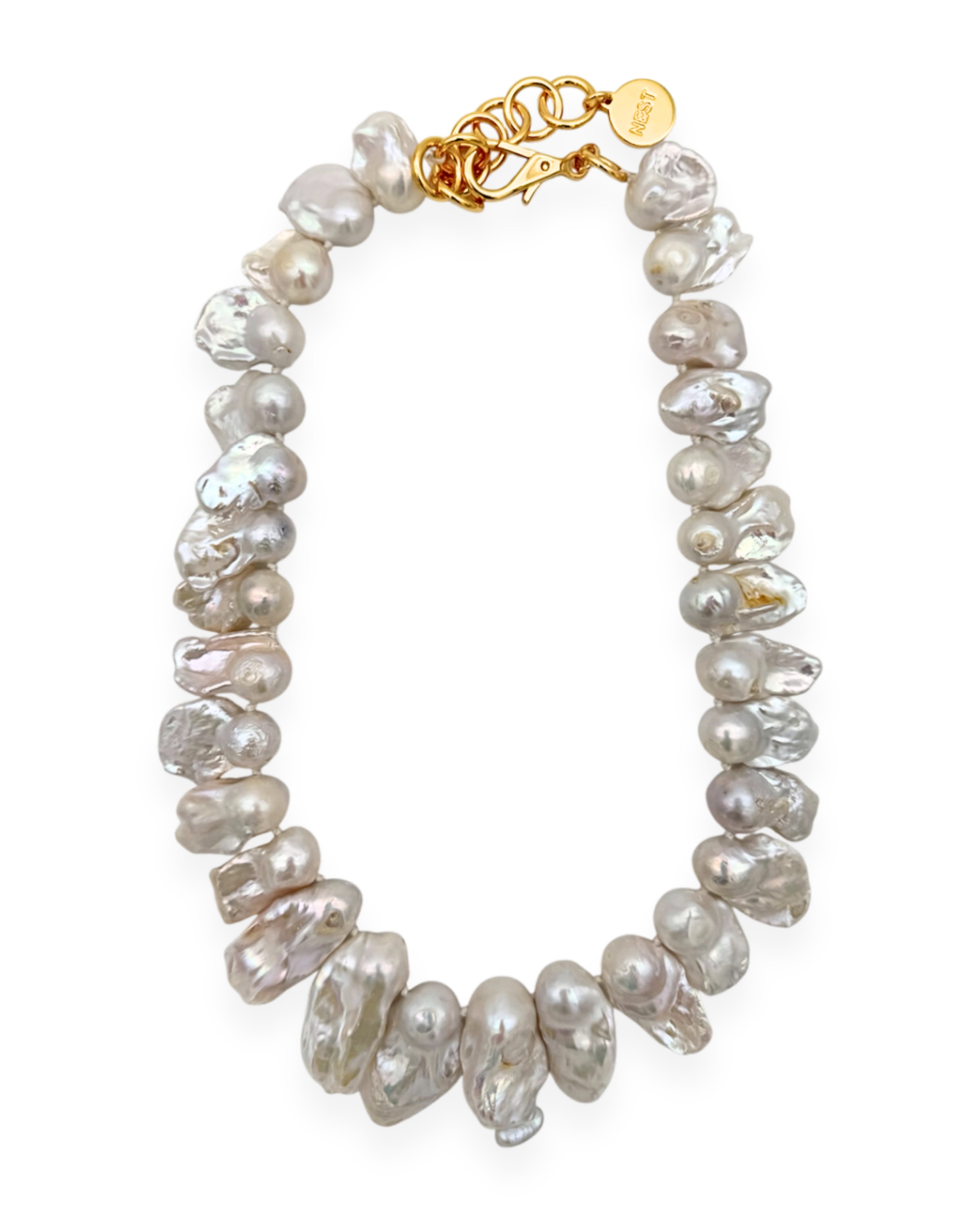 Baroque Pearl Statement Strand Necklace
