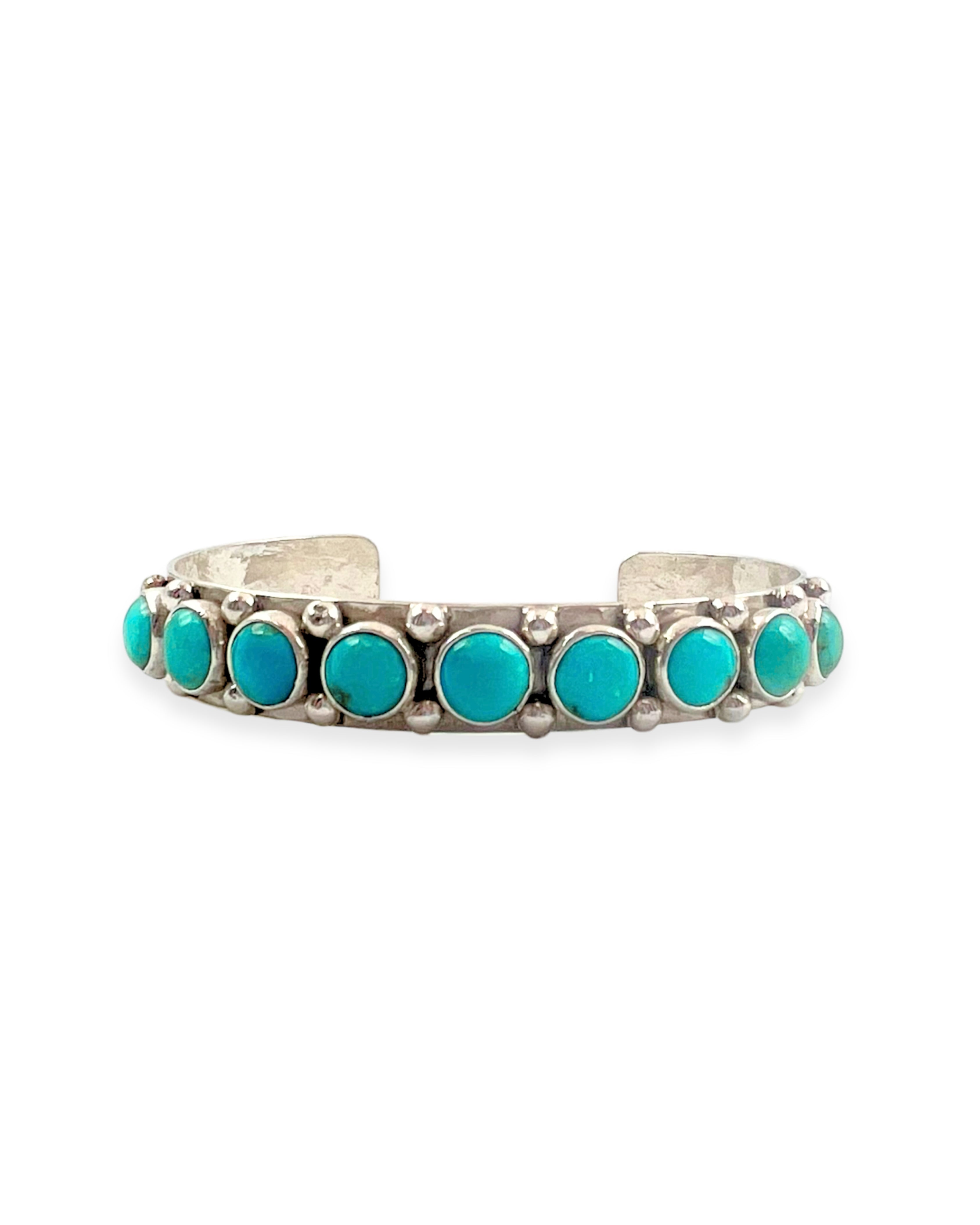 Sterling Silver Turquoise Slim Cuff