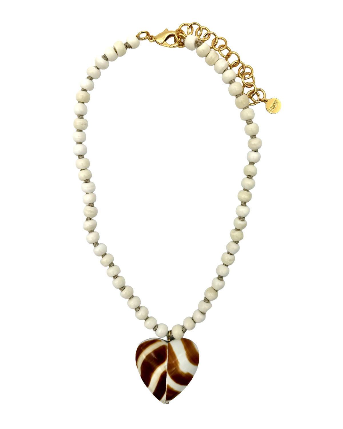 Nautilus Shell Heart Pendant Necklace