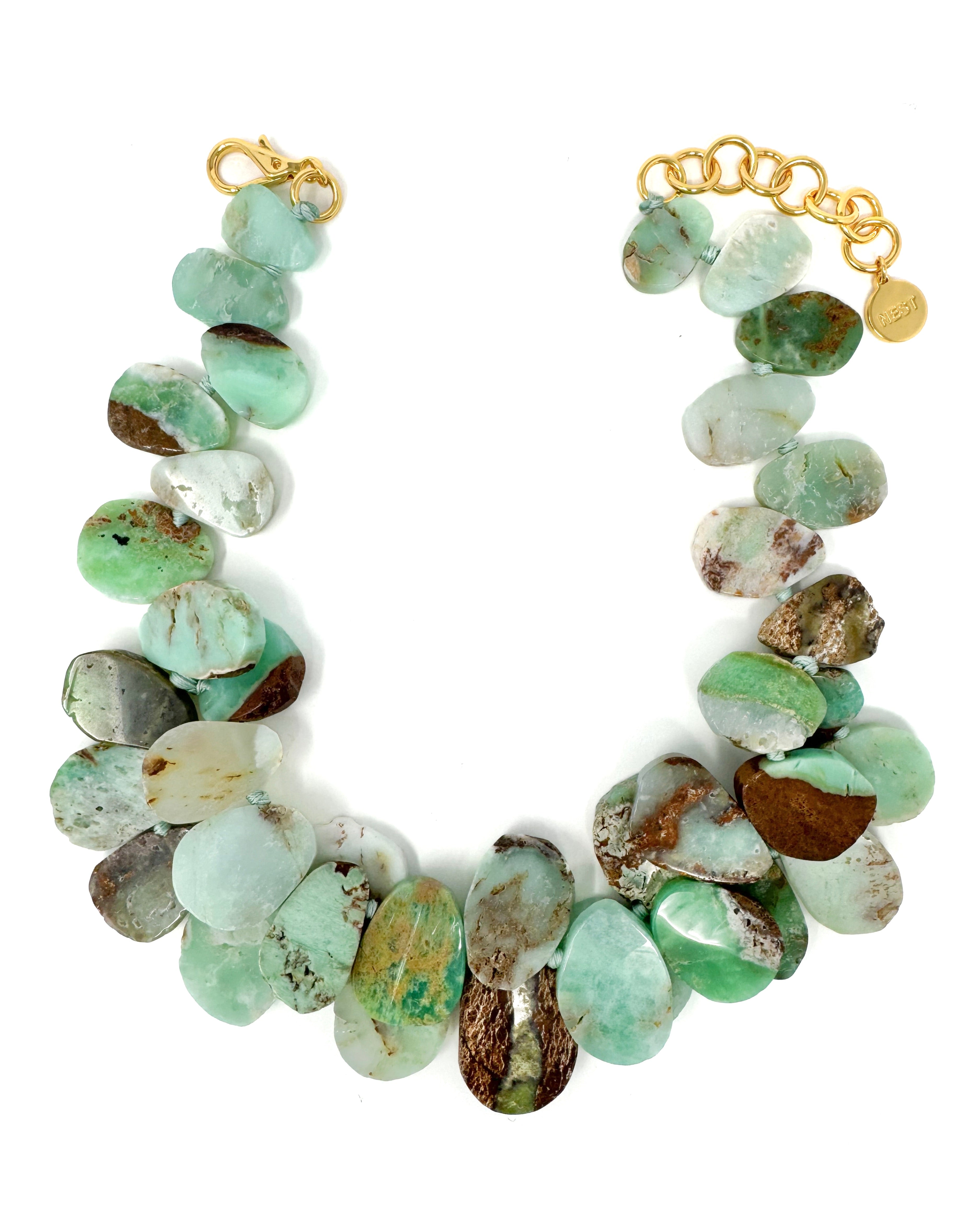 Chrysoprase Signature Cluster Necklace