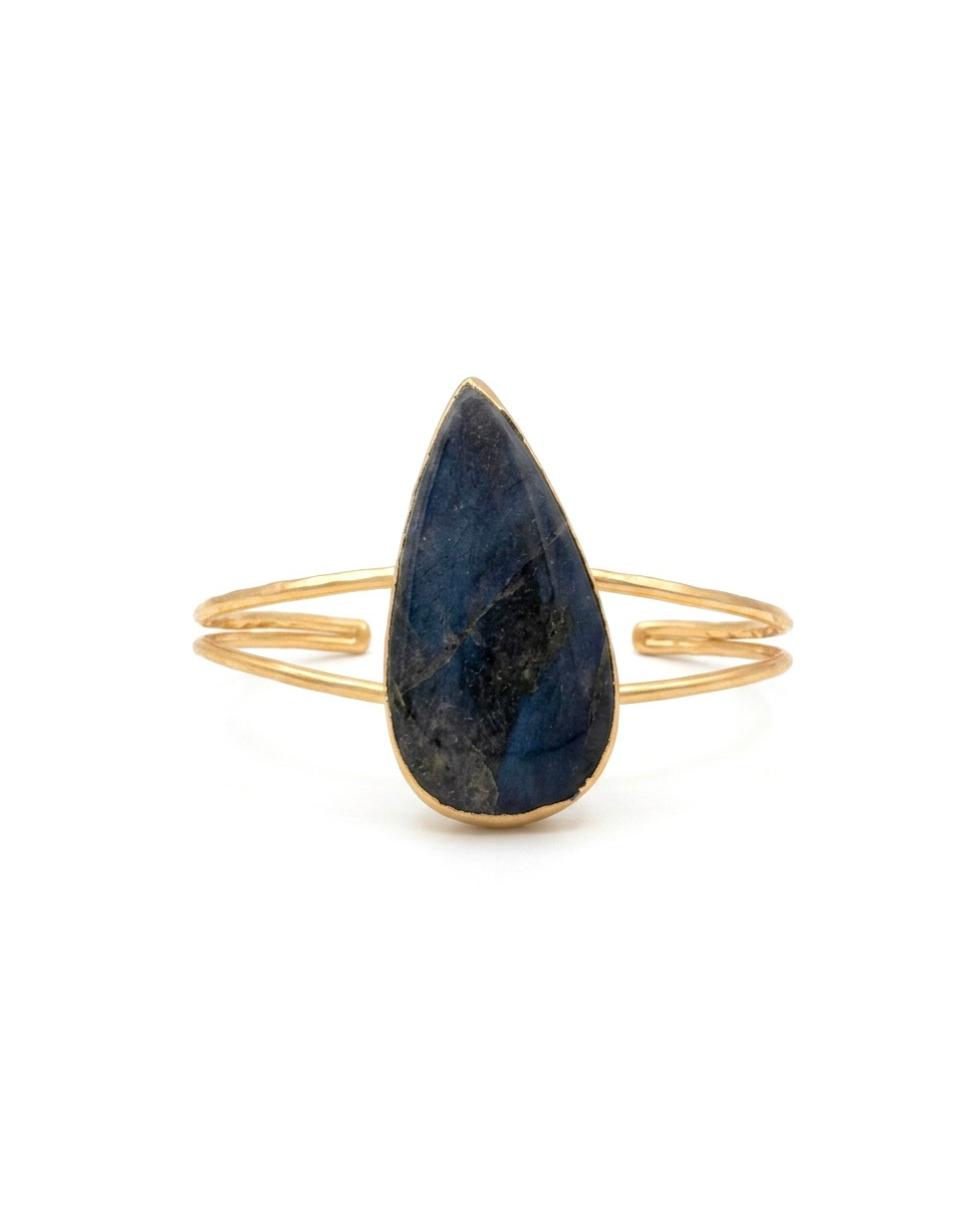 Labradorite Hammered Cuff Bracelet