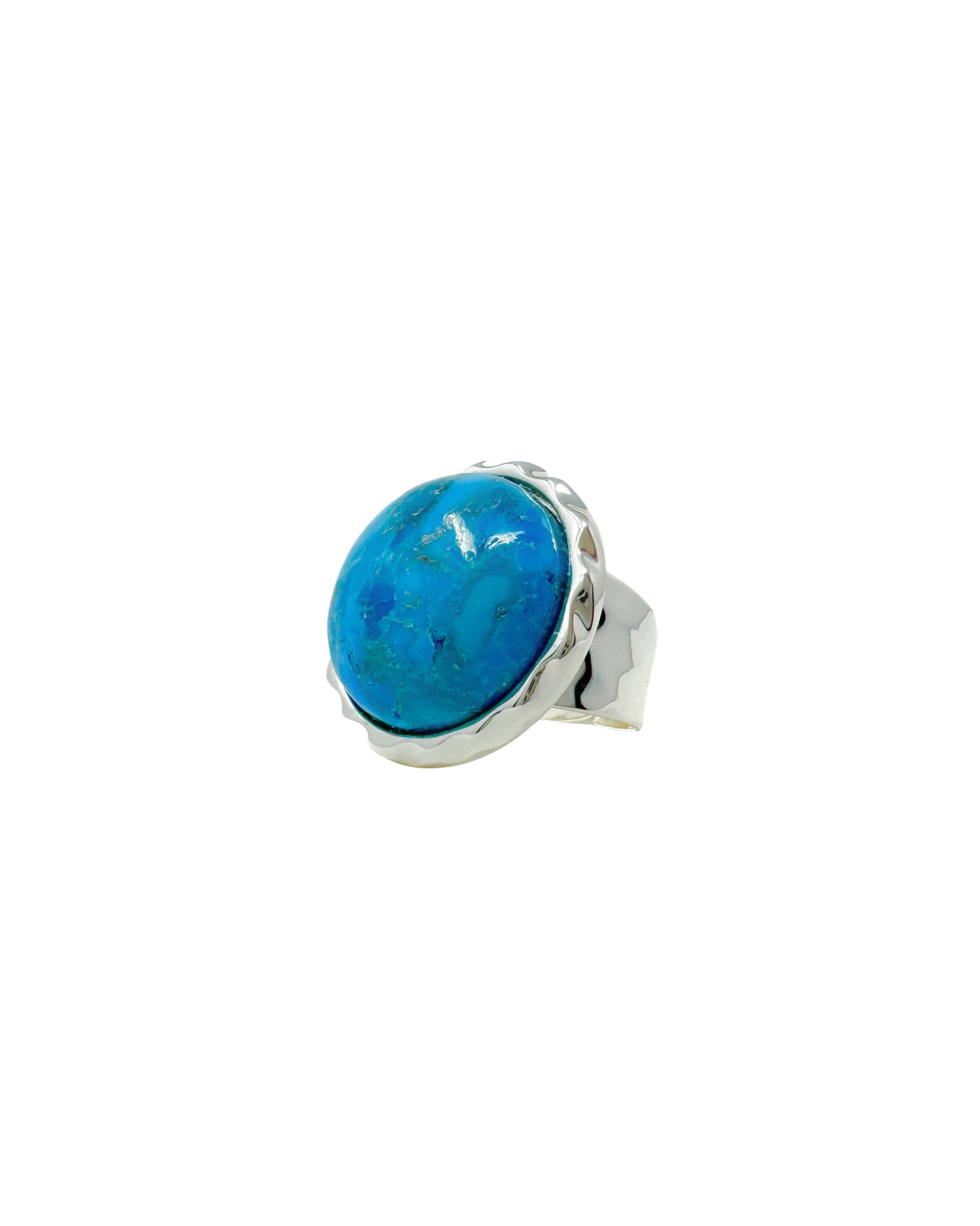 Turquoise Adjustable Silver Statement Ring
