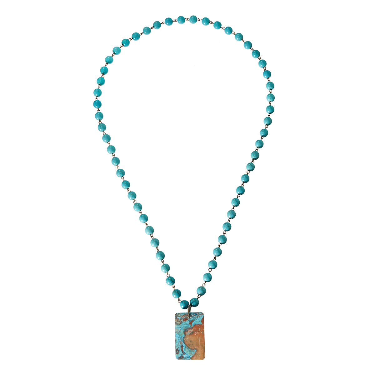 Turquoise Jasper Pendant Necklace