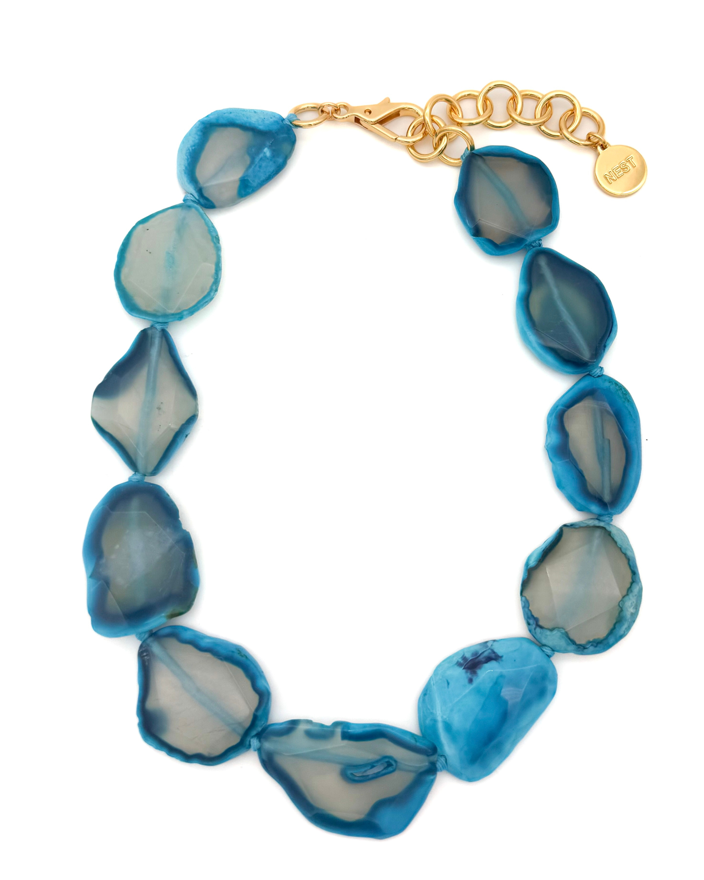 Blue Agate Strand Necklace