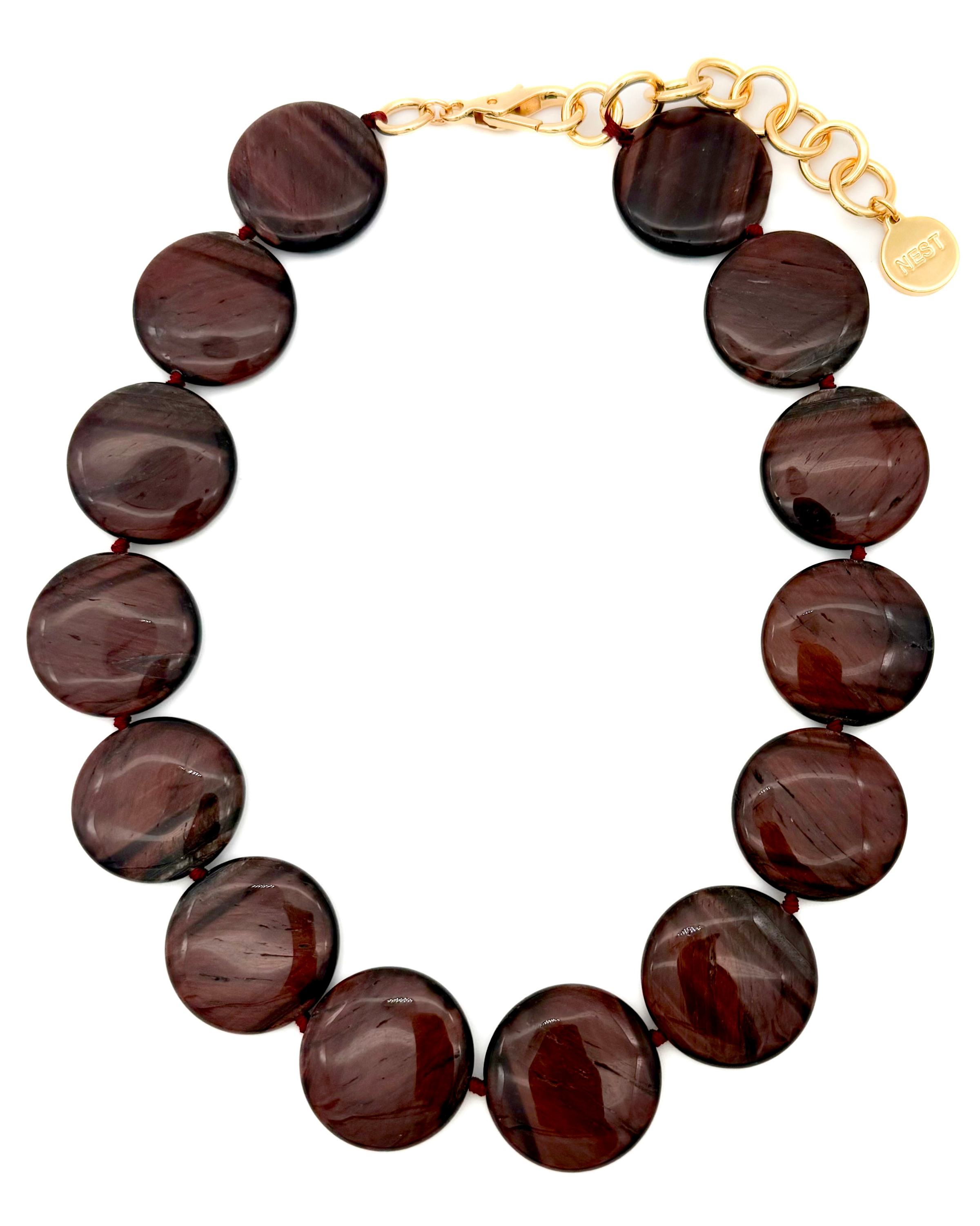 Red Tigers Eye Strand Necklace