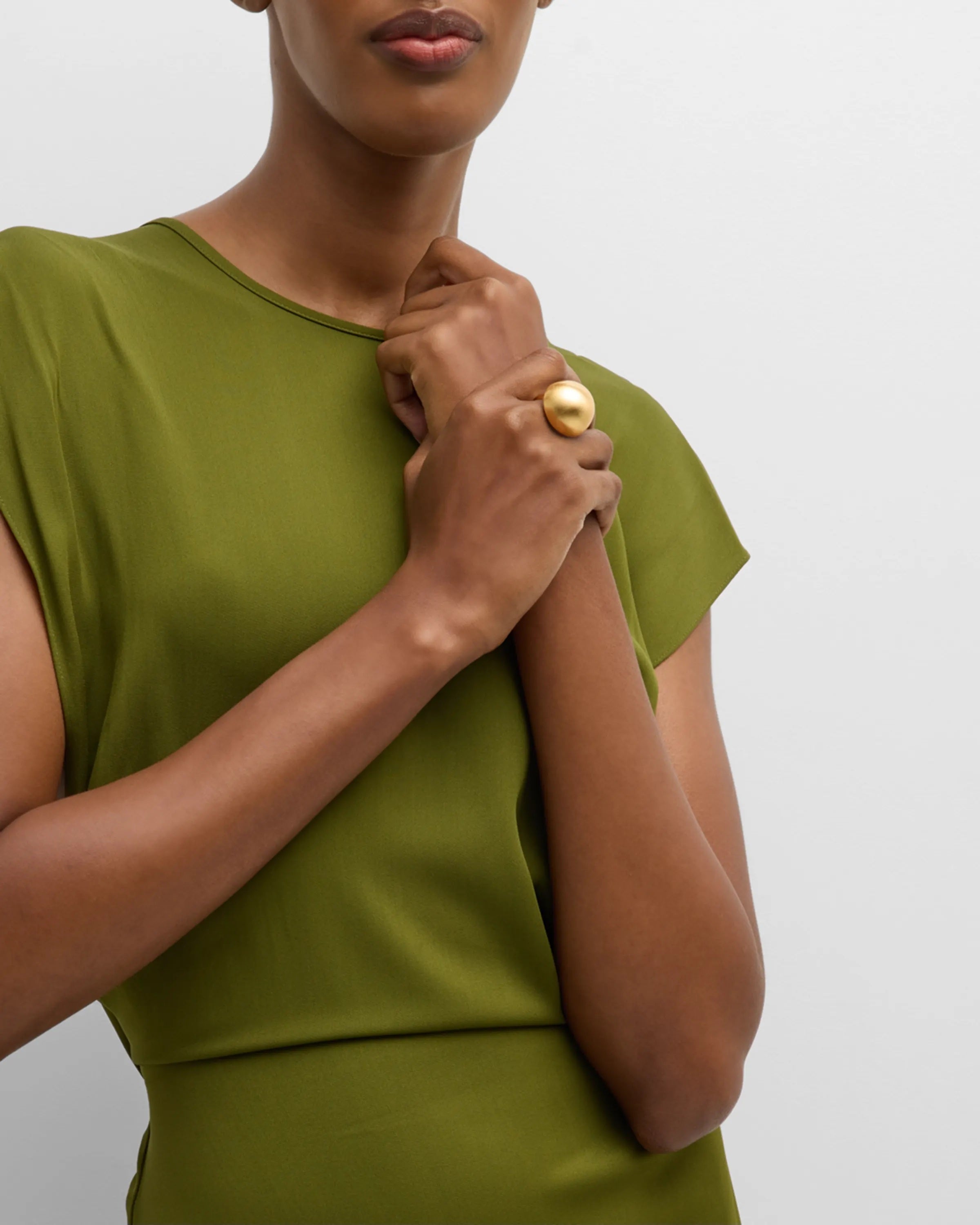 Brushed Gold Adjustable Ring