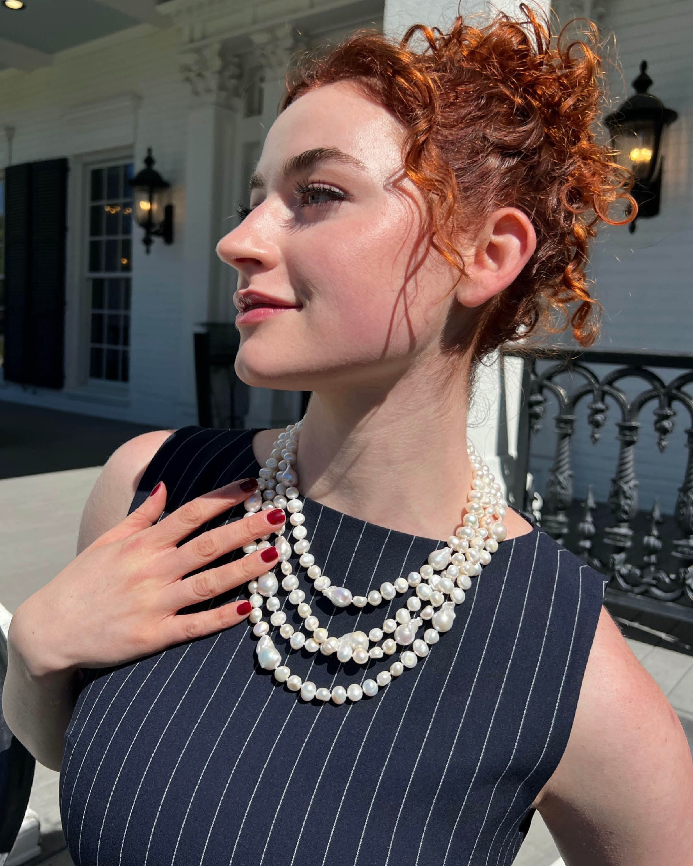 Baroque Pearl Multistrand Necklace