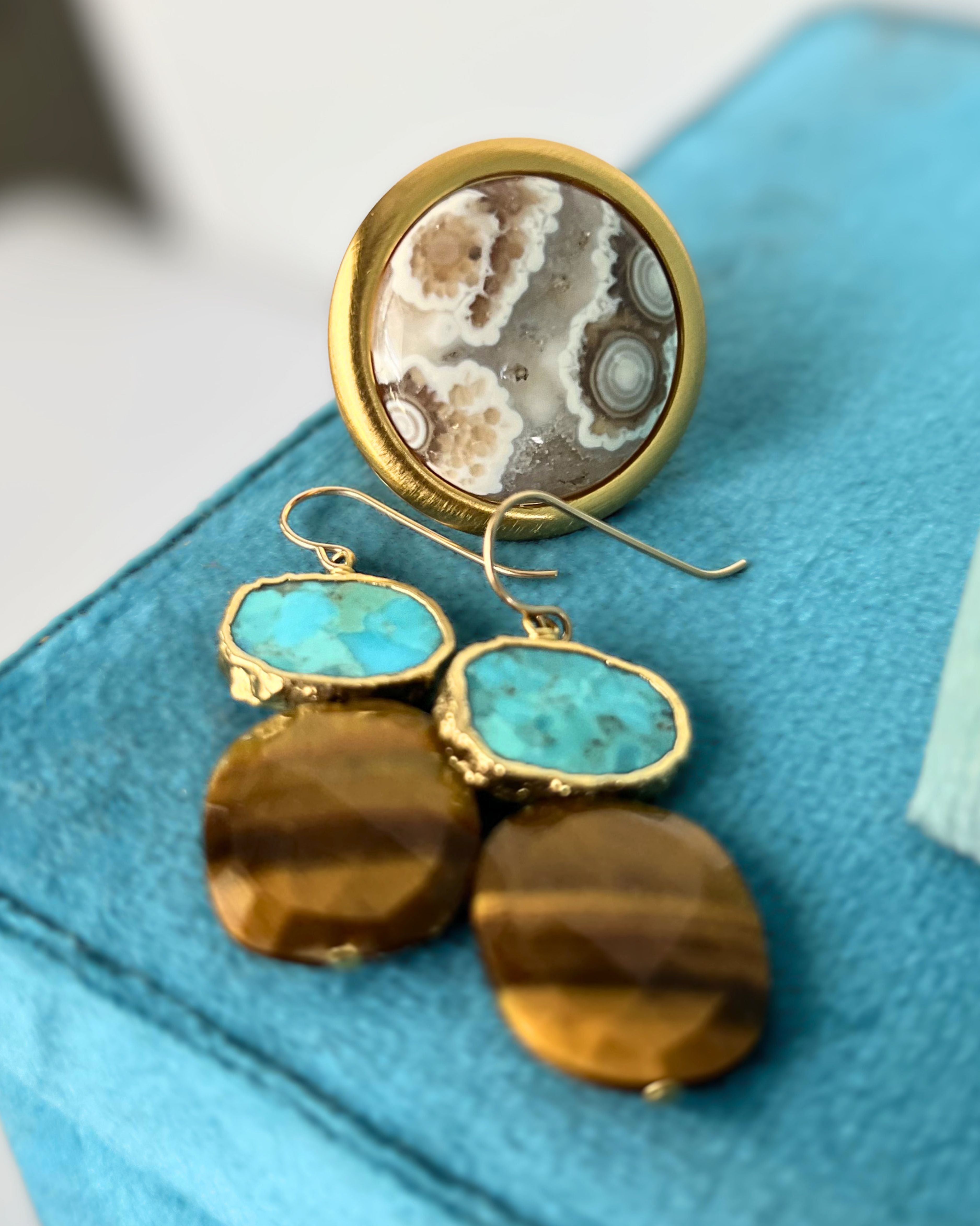 Indian Agate Adjustable Ring
