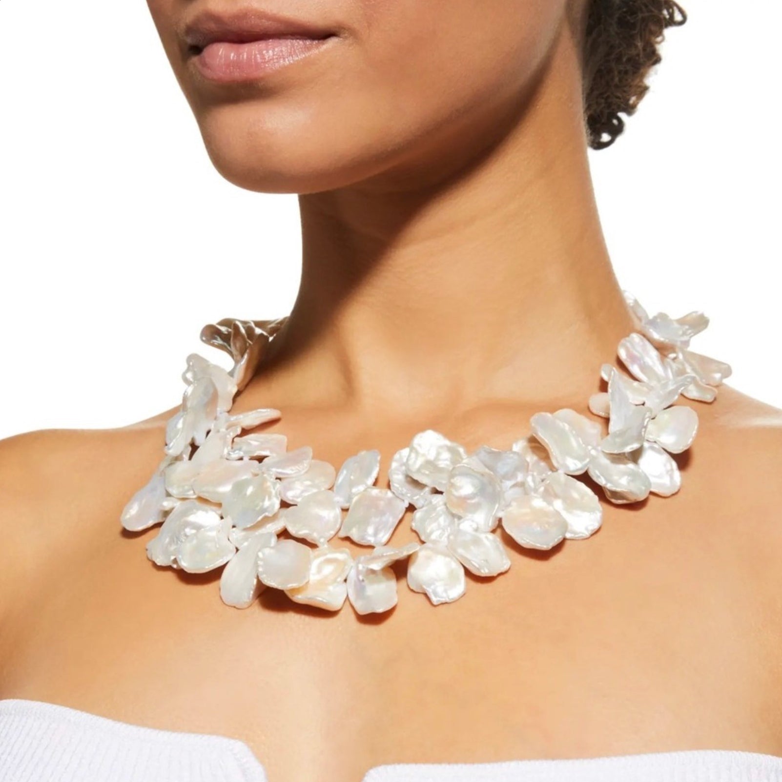 Bridal Pearl Long Necklace/Pearl Cluster Necklace – Hayagi