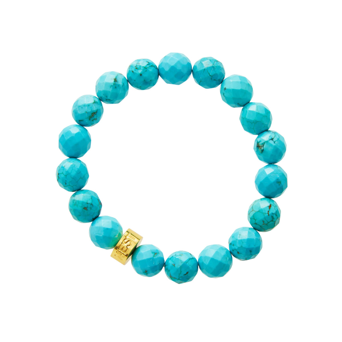 Faceted Turquoise Stretch Bracelet